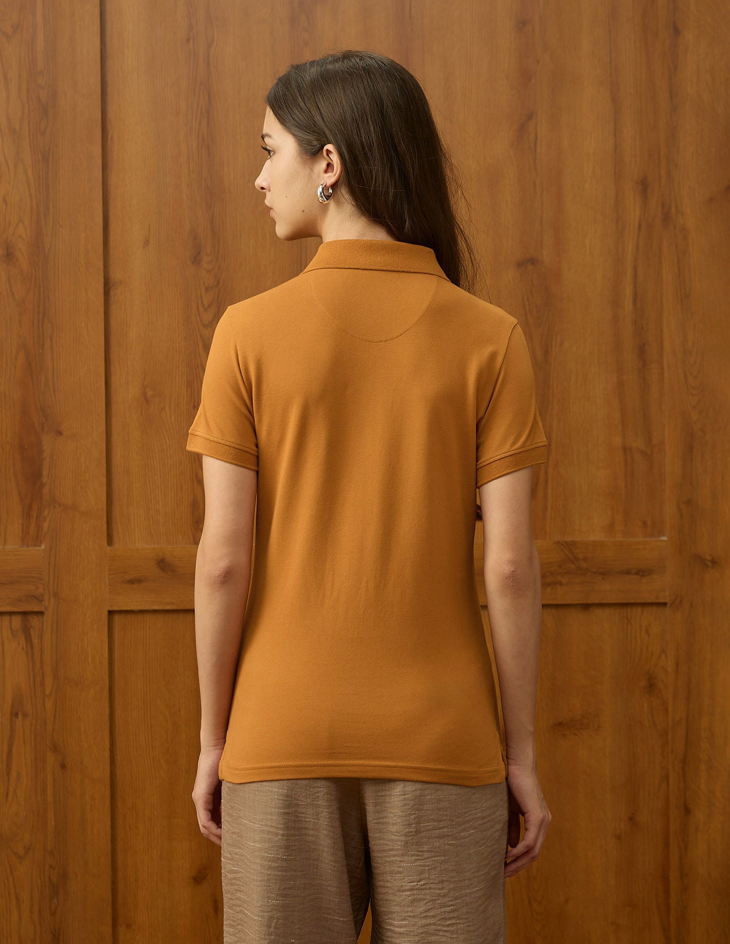 Regular Fit Solid Polo Shirt Orange - U.S. POLO ASSN. | Large