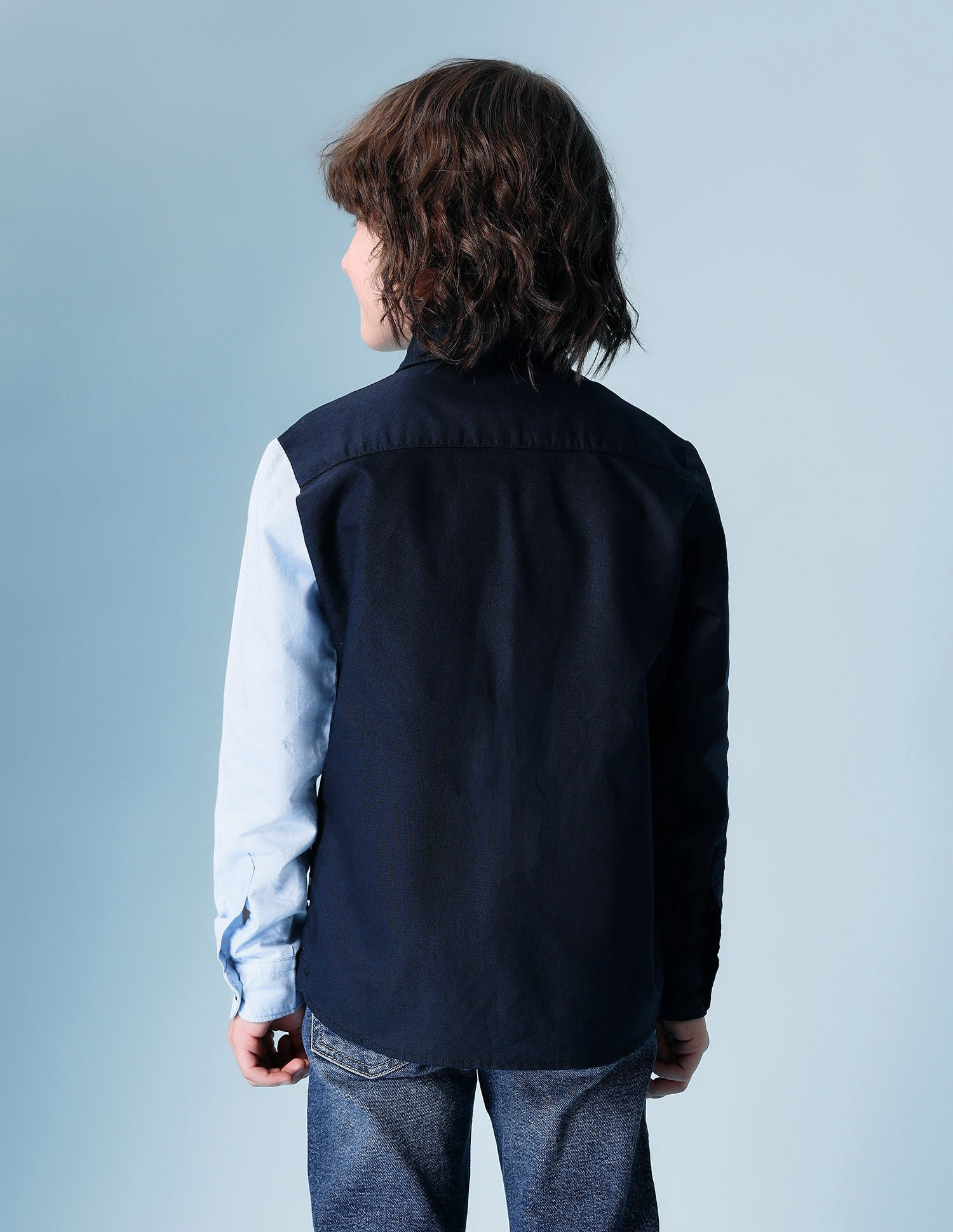 Boys Colorblocked Pure Cotton Shirt Navy - U.S. POLO ASSN. | Large