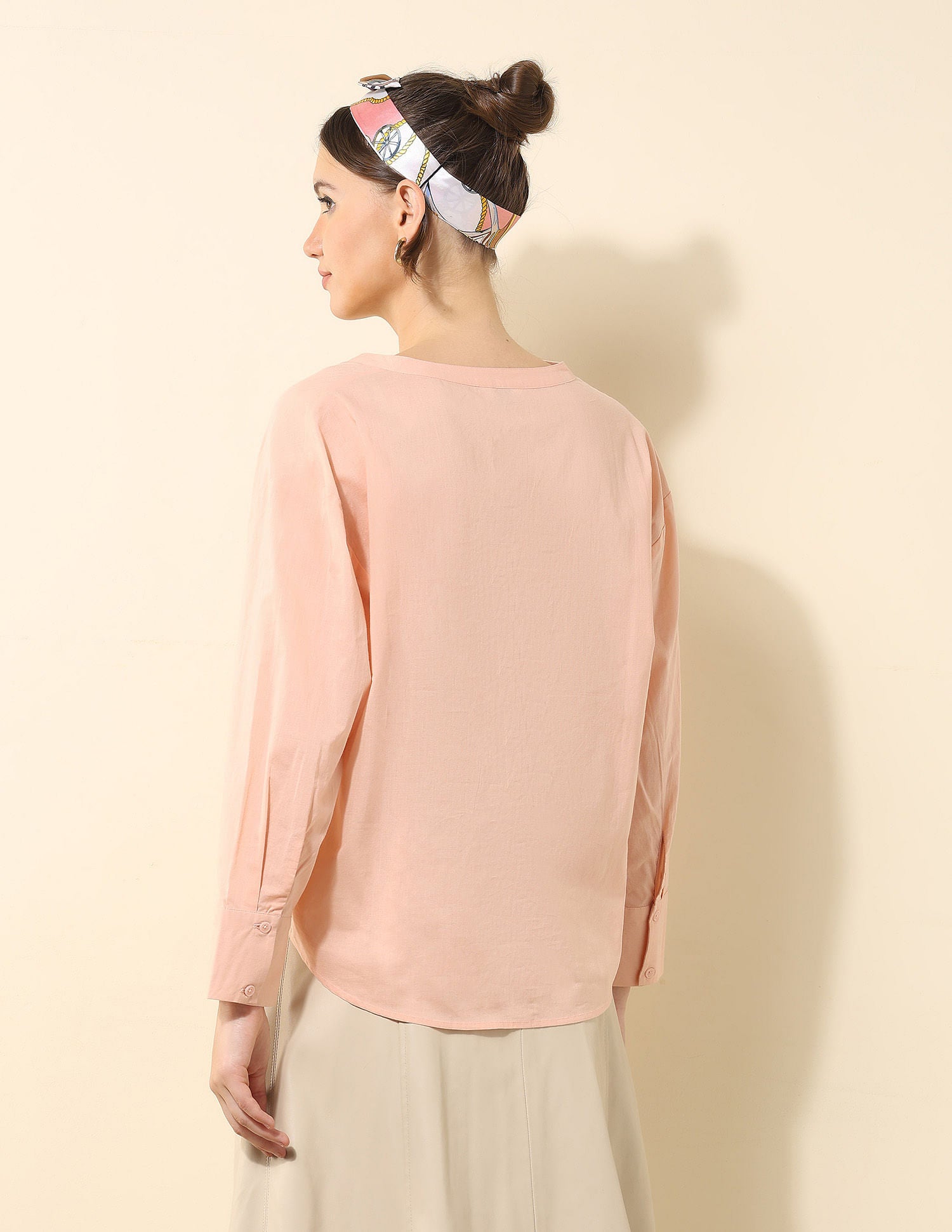 Floral Embroidered Top Peach - U.S. Polo Assn. India | Large