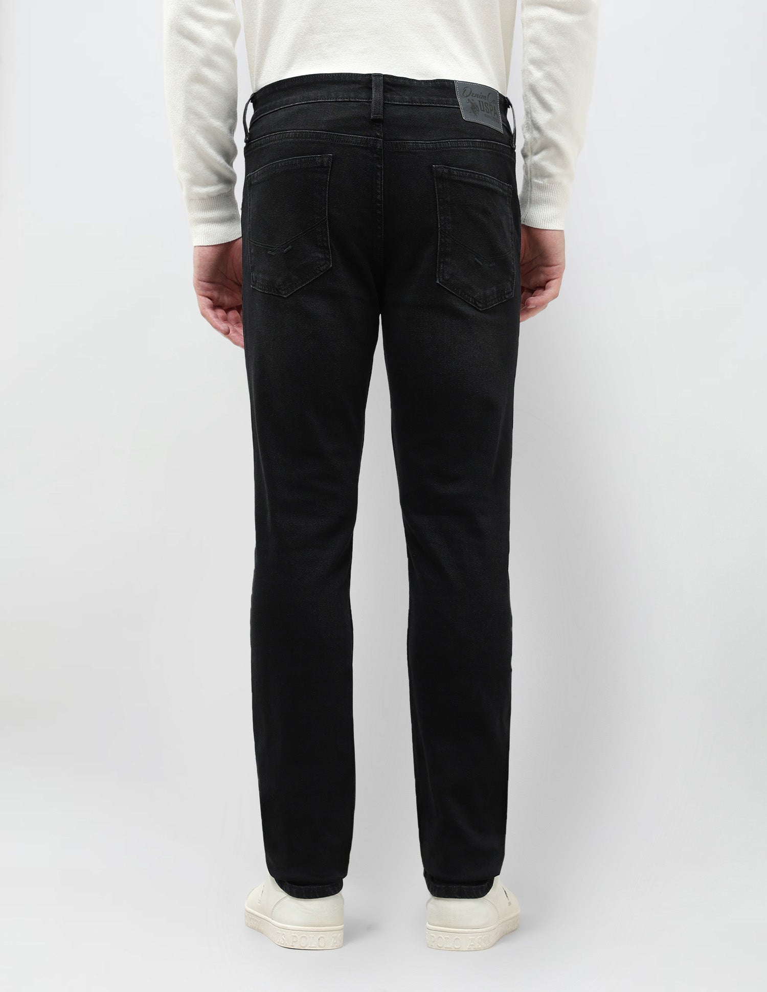 Brandon Slim Tapered Fit Whiskered Jeans Black - U.S. POLO ASSN. | Large