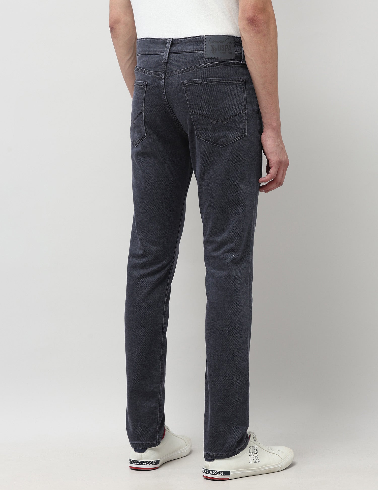 Regallo Skinny Fit Black Jeans Black - U.S. POLO ASSN. | Large