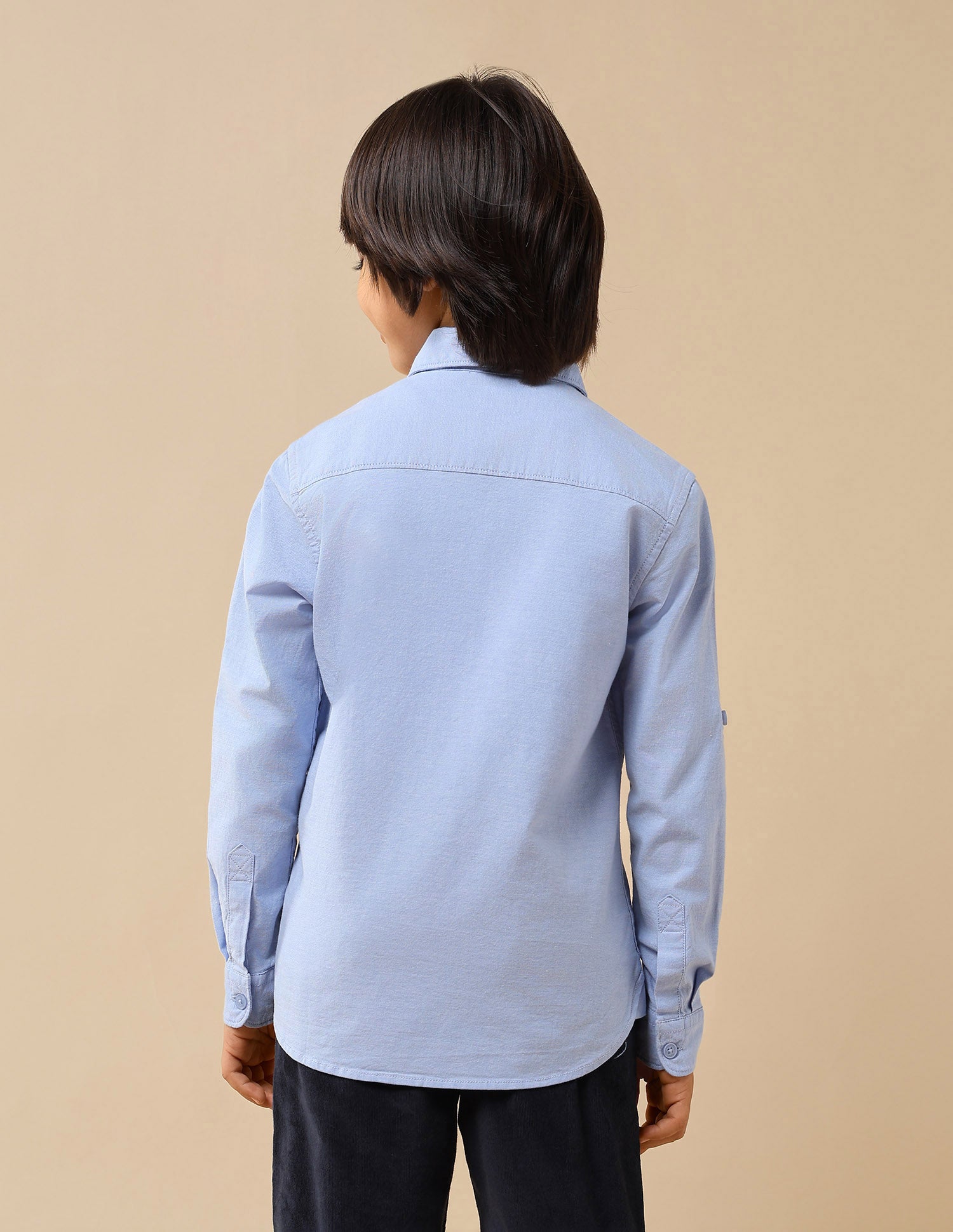 Boys Solid Oxford Shirt Light Blue - U.S. POLO ASSN. | Large