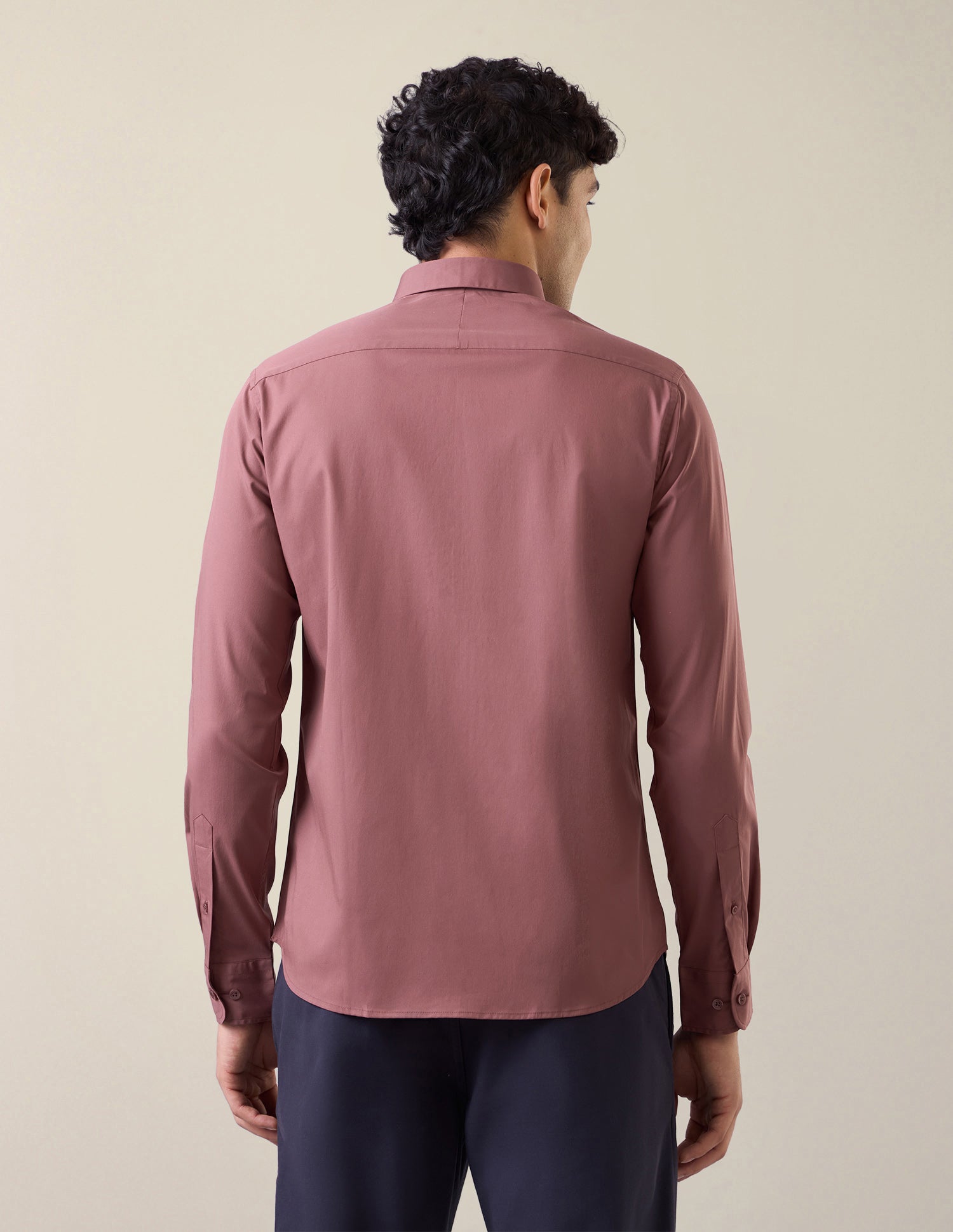 Solid Tailored Fit Shirt Dark Pink - U.S. Polo Assn. India | Large