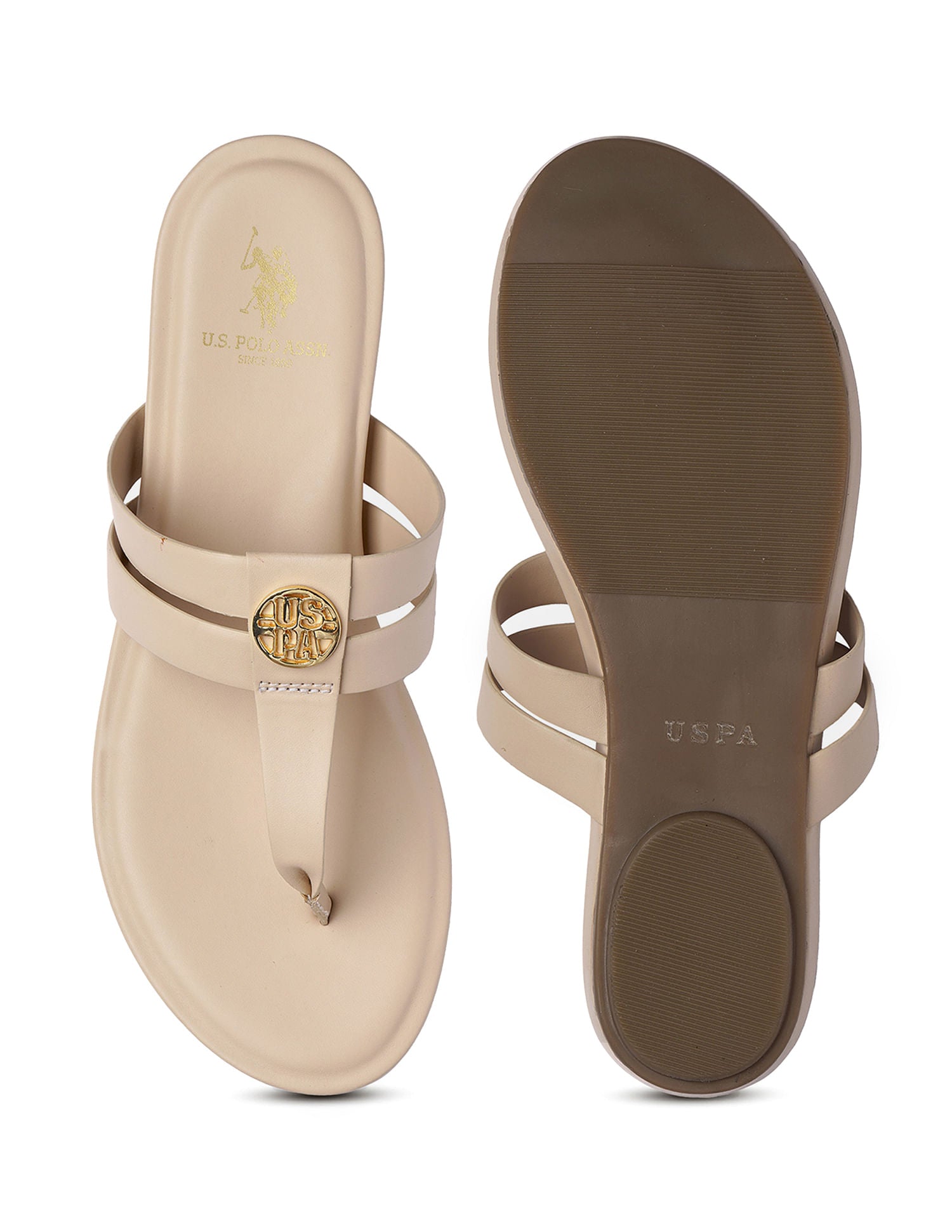 Women Micky Solid Flats Nude - U.S. POLO ASSN. | Large