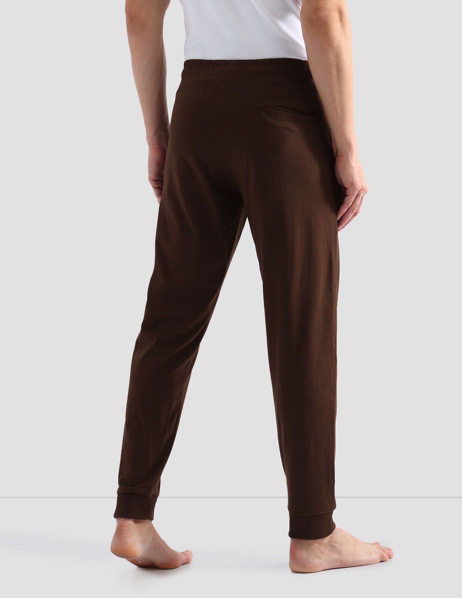 Solid Comfort Fit OJ006 Lounge Joggers - Pack Of 1 Brown Tint - U.S. POLO ASSN. | Large
