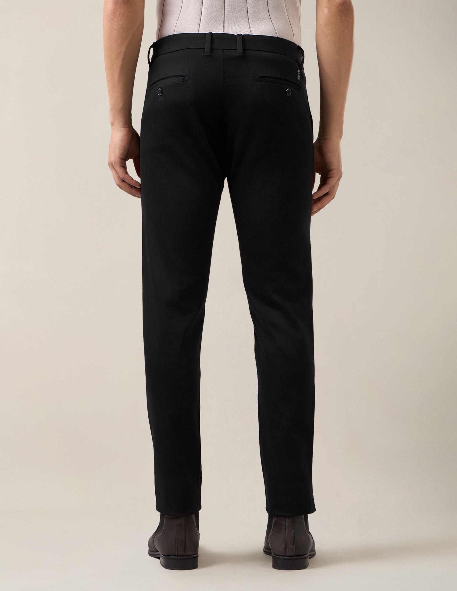 Mid Rise Denver Slim Fit Trousers Black - U.S. Polo Assn. India | Large