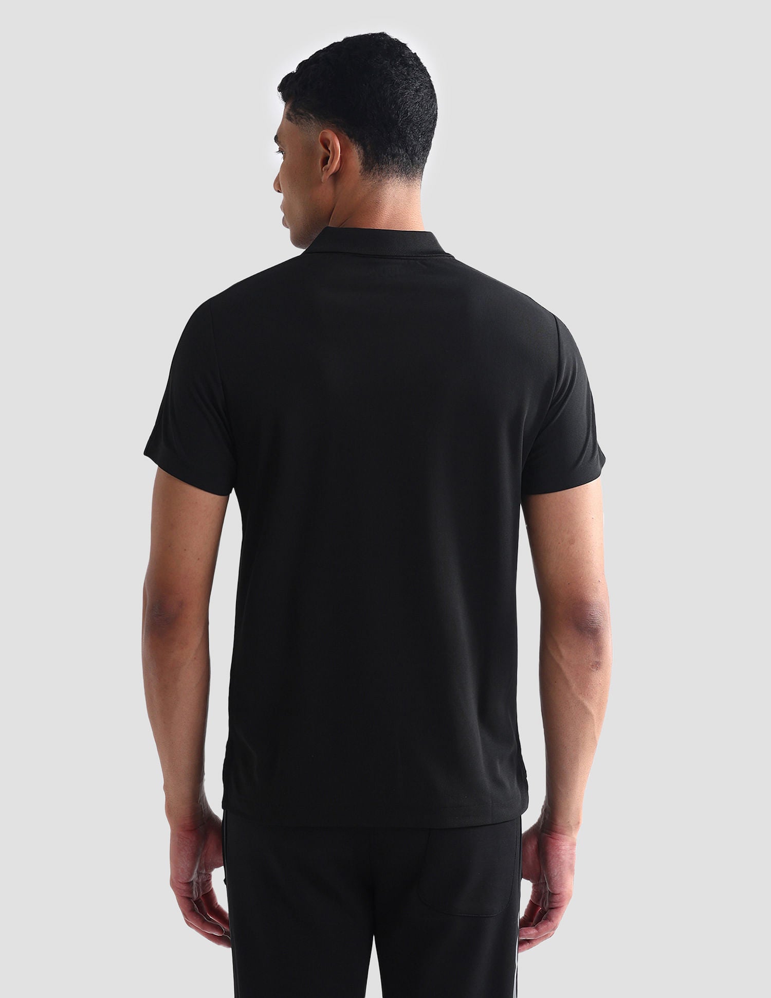 Small Logo Slim Fit Polo Shirt Black - U.S. Polo Assn. India | Large