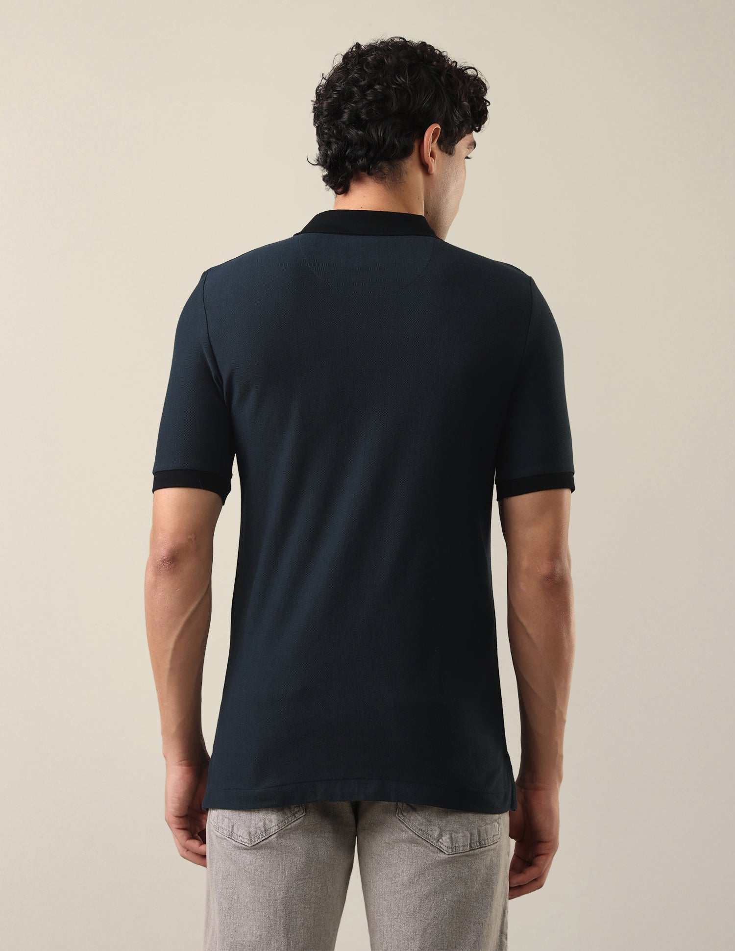 Vertical Striped Slim Fit Polo Shirt Black - U.S. Polo Assn. India | Large