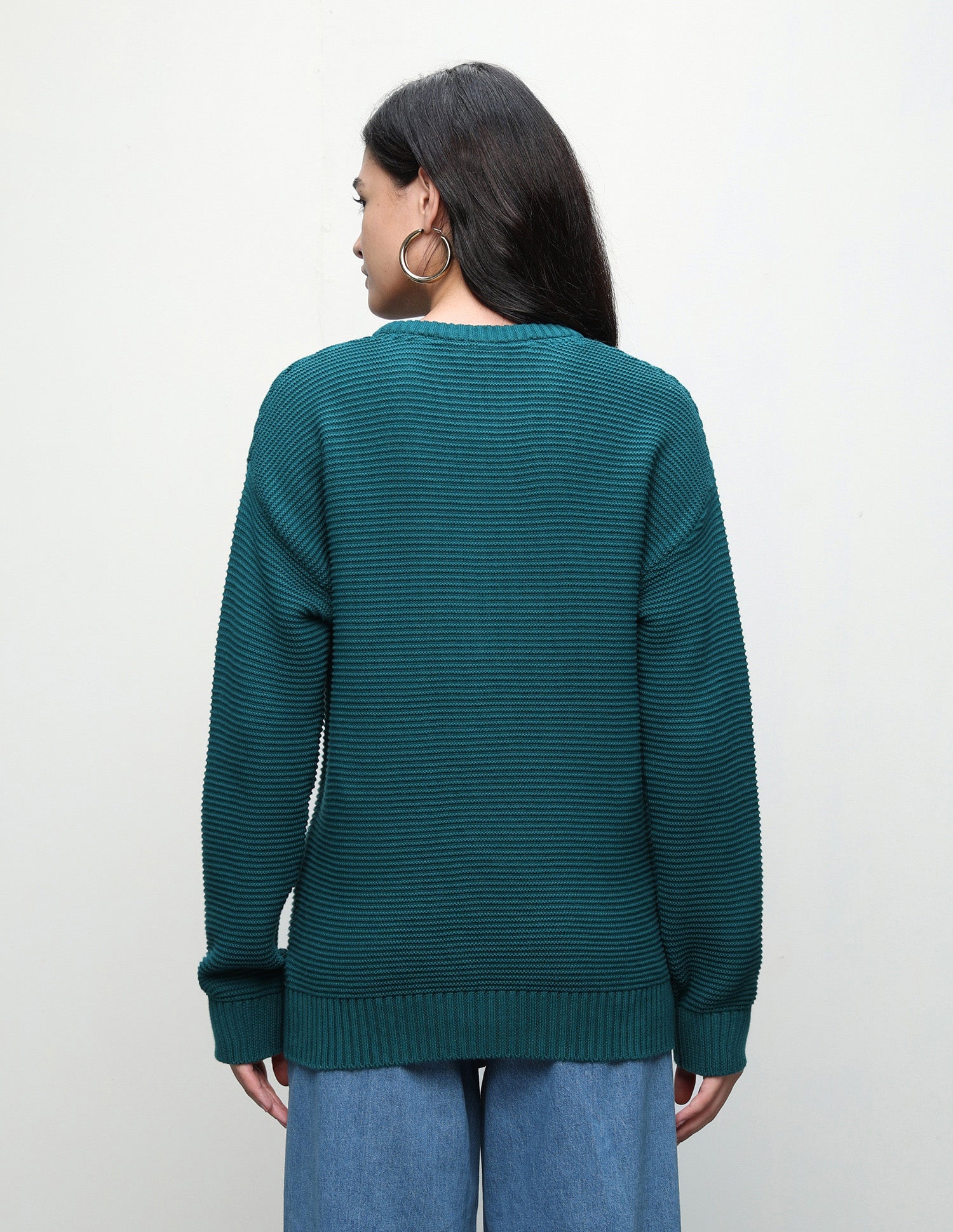 Brand Embroidered Regular Fit Sweater Teal - U.S. Polo Assn. India | Large