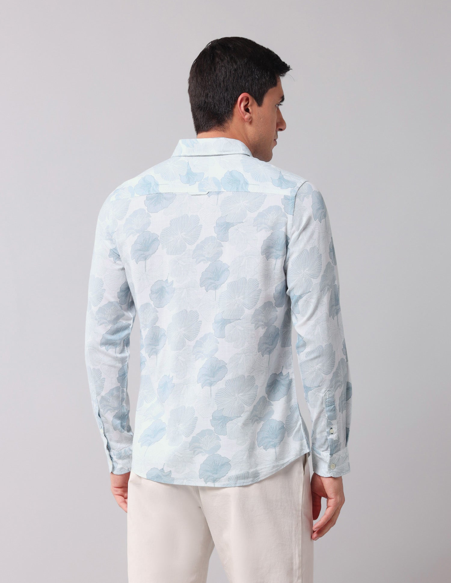 Floral Printed Regular Fit Shirt Blue - U.S. Polo Assn. India | Large