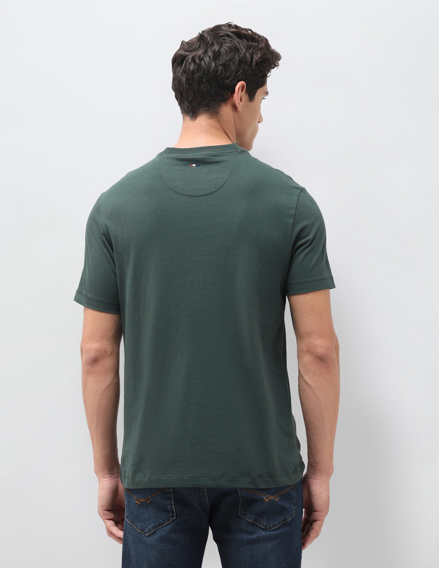 Graphic Brand Printed Slim Fit T-Shirt Olive - U.S. Polo Assn. India | Large