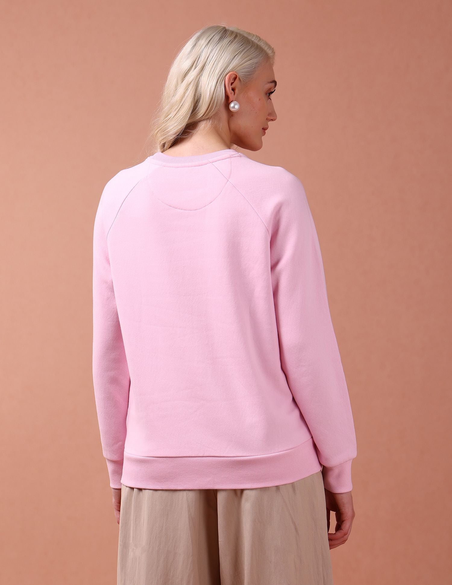 HD Print Raglan Sleeve Sweatshirt Light Pink - U.S. POLO ASSN. | Large