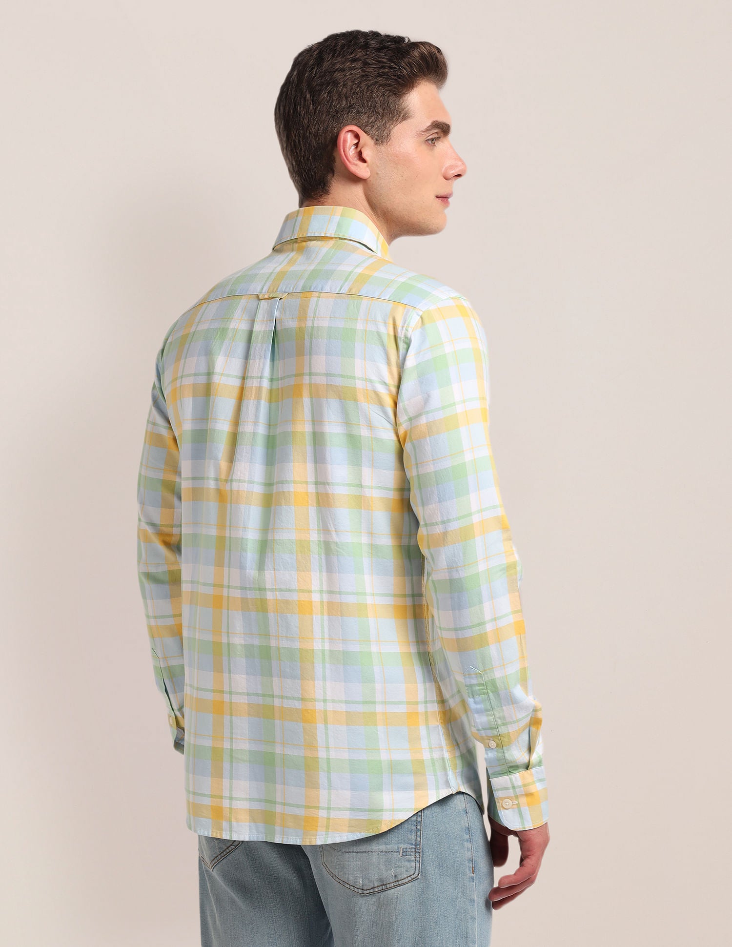 Tartan Check Twill Shirt Yellow - U.S. Polo Assn. India | Large