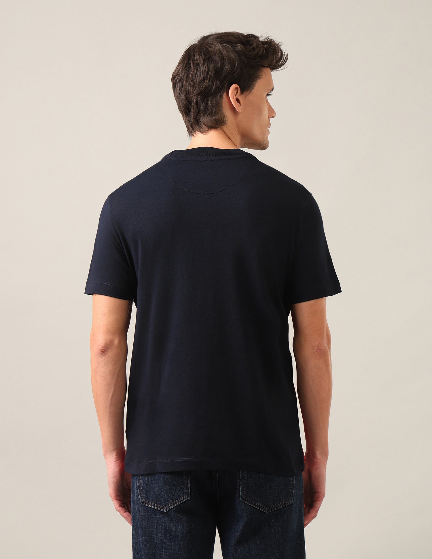 Colourblocked Regular Fit T-Shirt Navy - U.S. Polo Assn. India | Large