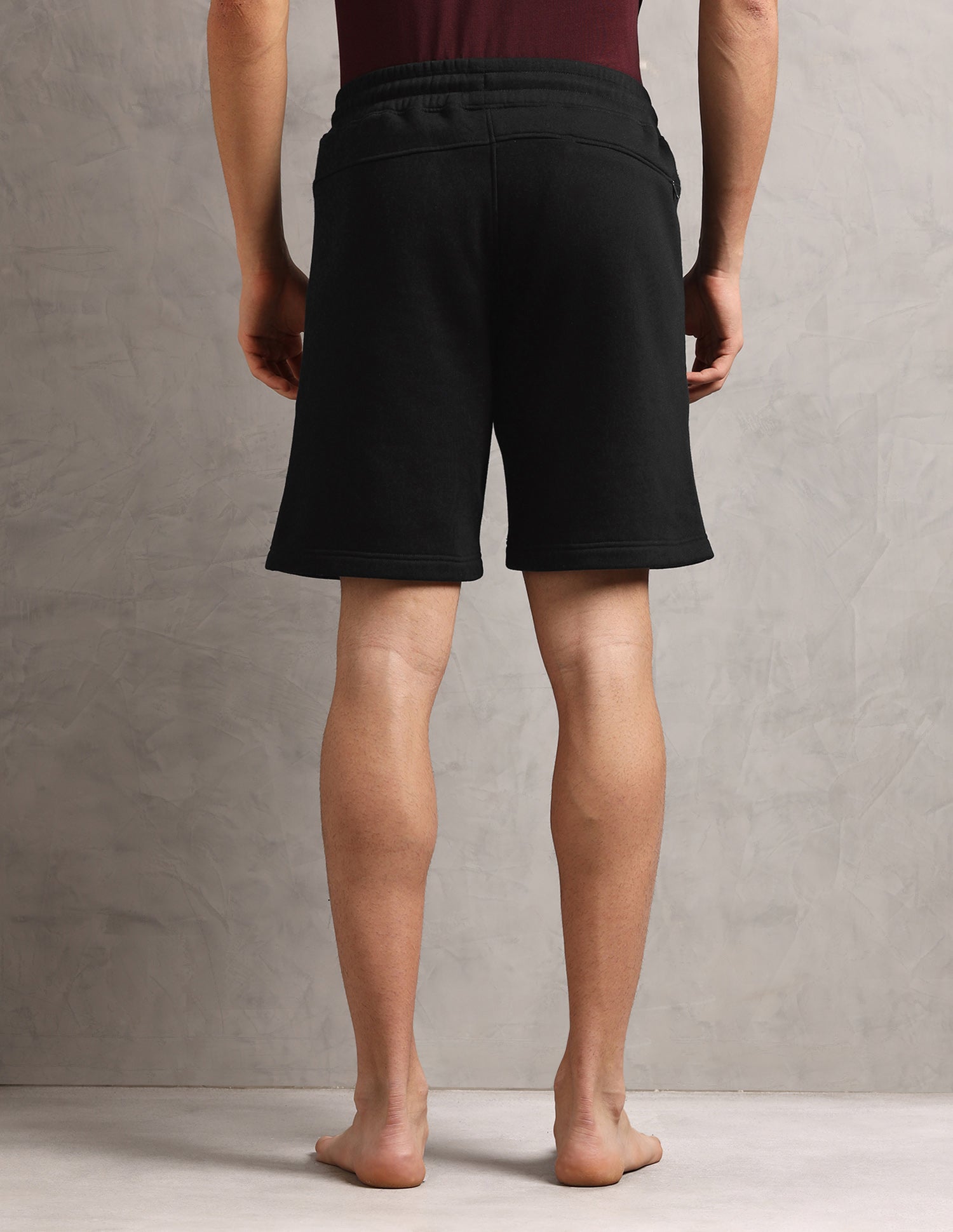 Comfort Fit Cotton Rich OES09-PL Lounge Shorts - Pack Of 1 Black - U.S. Polo Assn. India | Large
