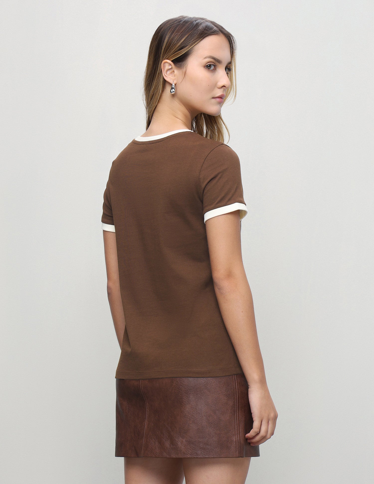 Graphic Brand Printed Regular Fit T-Shirt Brown - U.S. Polo Assn. India | Large