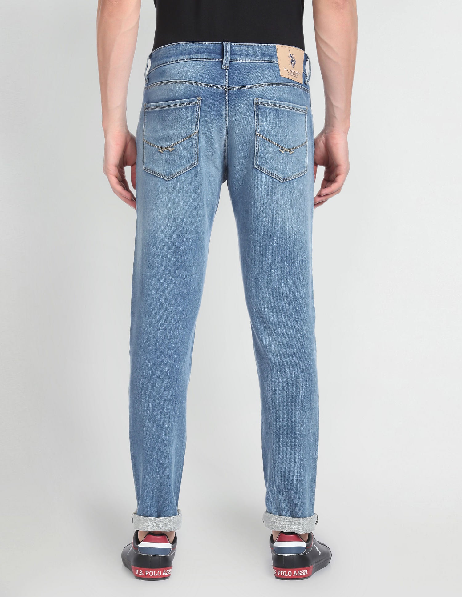 Mid Rise Brandon Slim Tapered Fit Jeans Blue - U.S. Polo Assn. India | Large