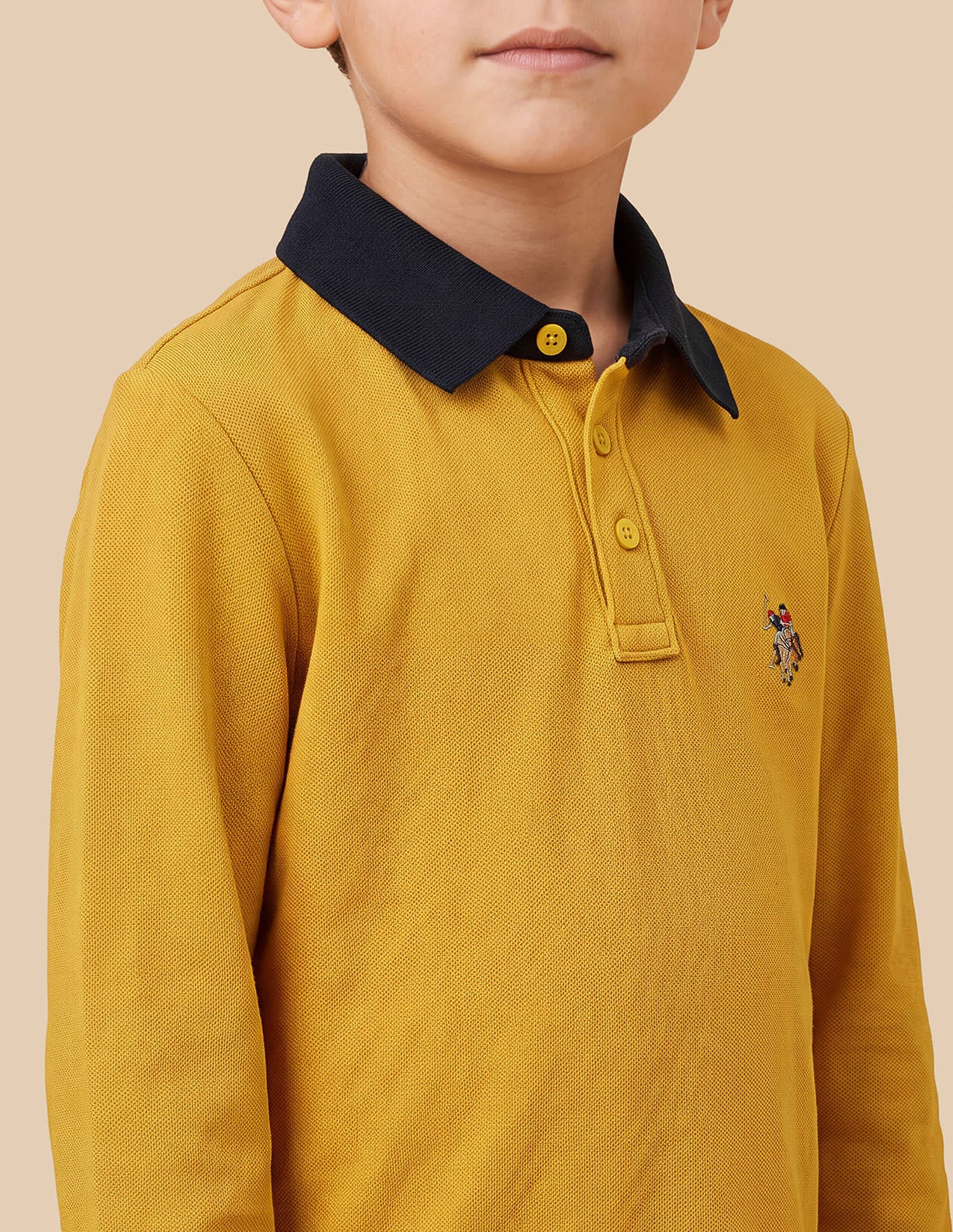 Solid Regular Fit Polo Shirt Yellow - U.S. Polo Assn. India | Large