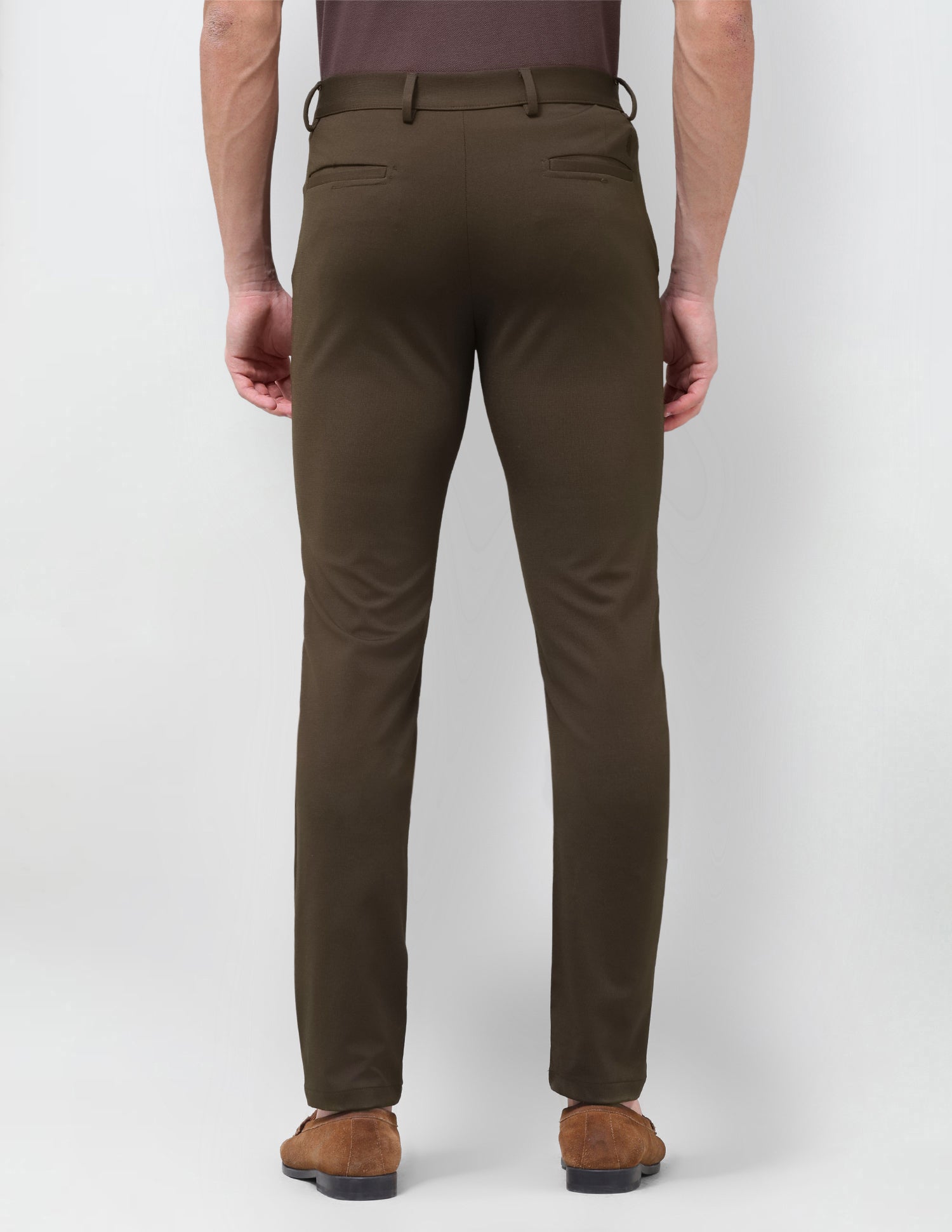 Austin Slim Fit Mid Rise Trousers Brown - U.S. Polo Assn. India | Large