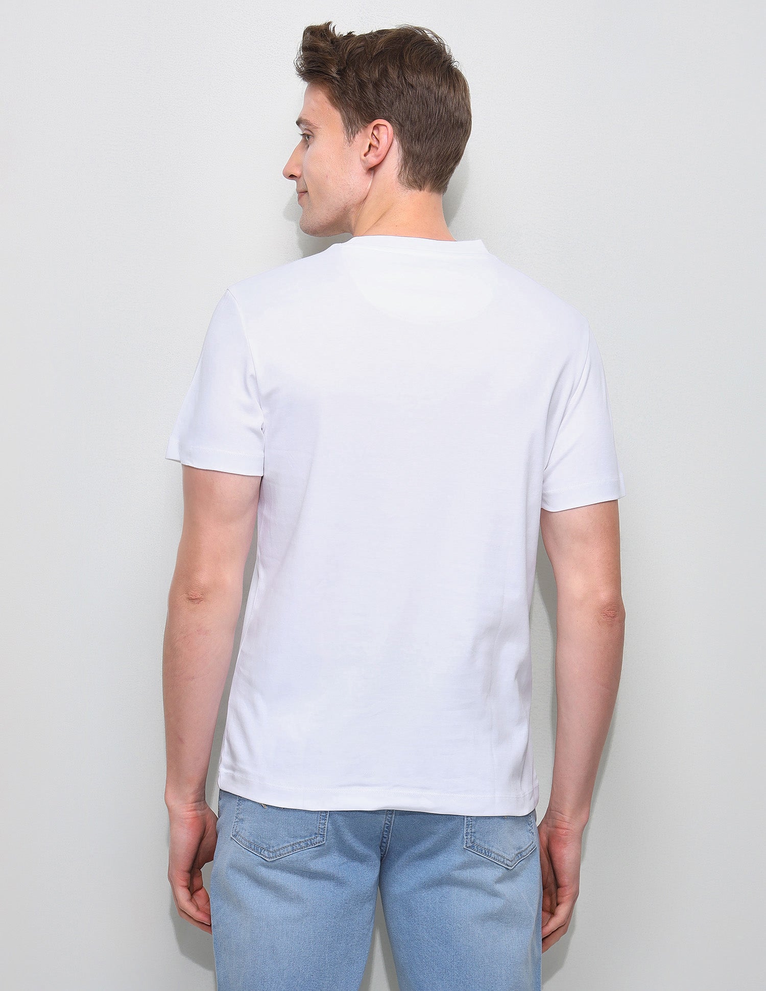 Brand Embossed Slim Fit T-Shirt White - U.S. Polo Assn. India | Large