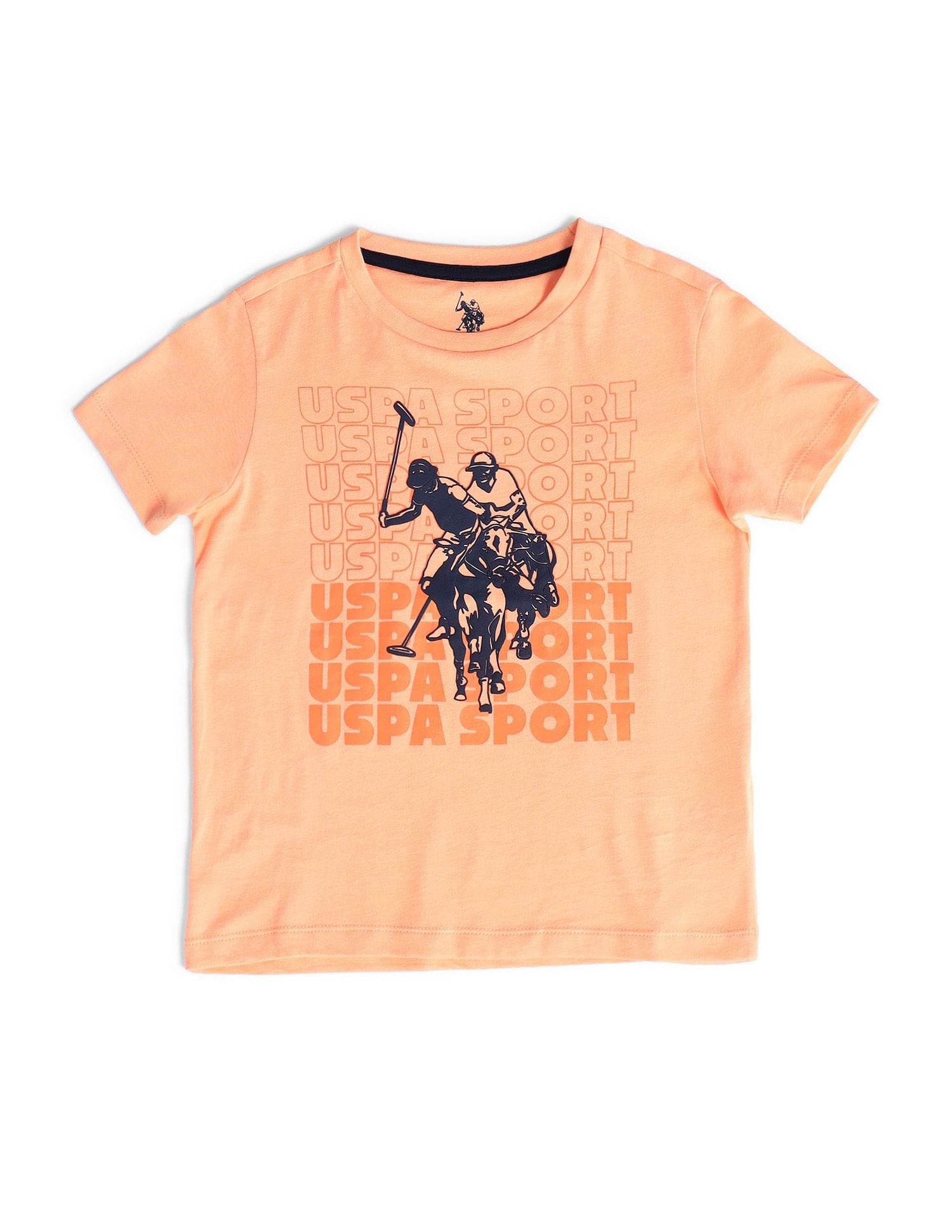 Boys Brand Printed T-Shirt Coral - U.S. POLO ASSN. | Large