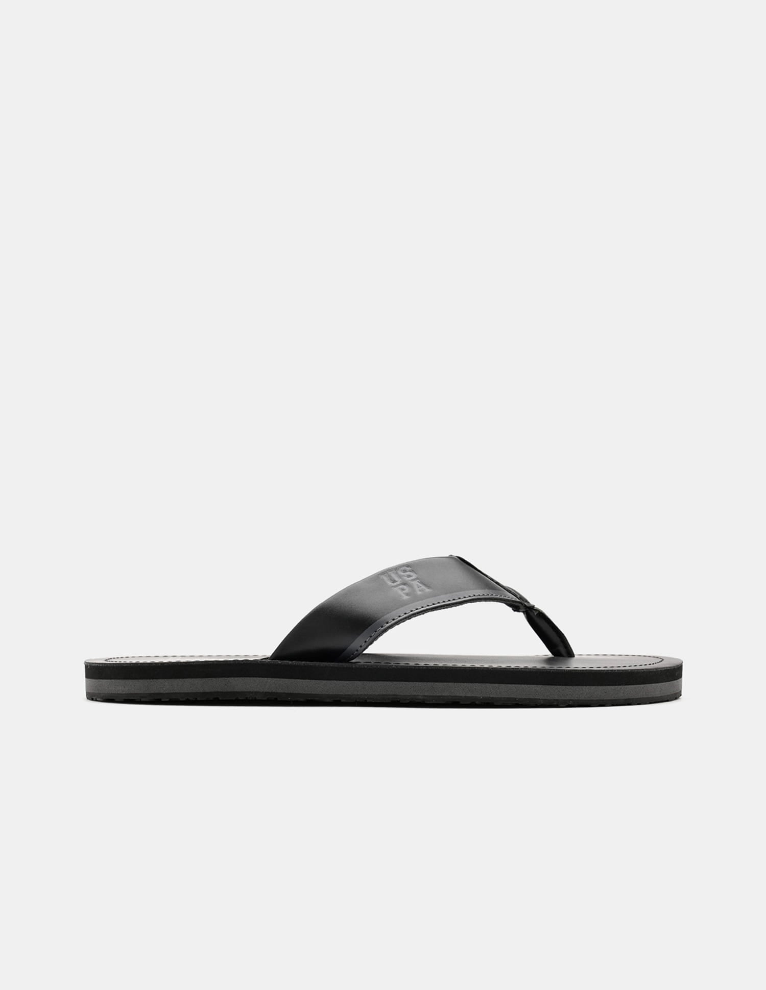 Men V-Strap Jane Flip Flops Black - U.S. Polo Assn. India | Large