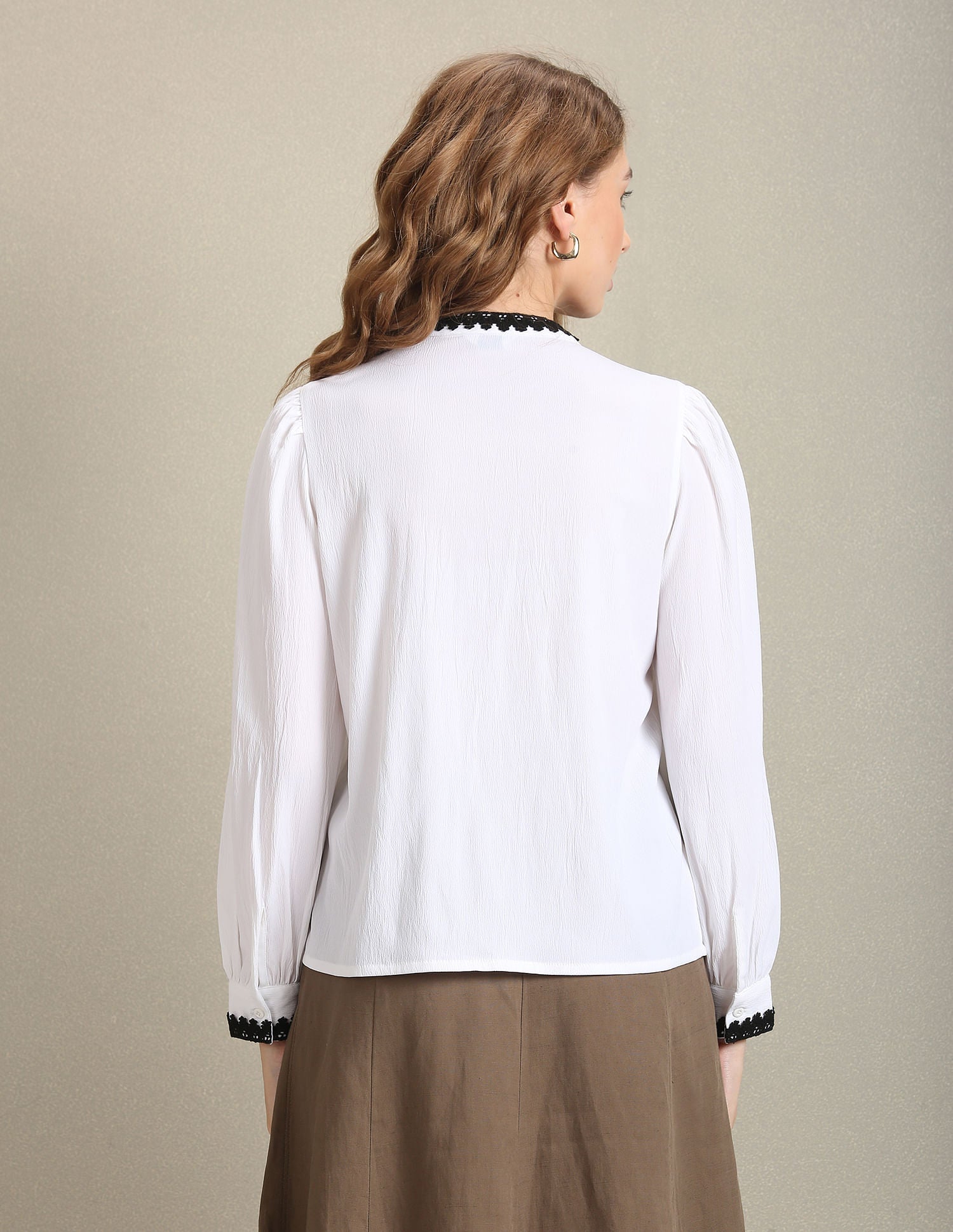 Lace Trim Solid Top White - U.S. POLO ASSN. | Large