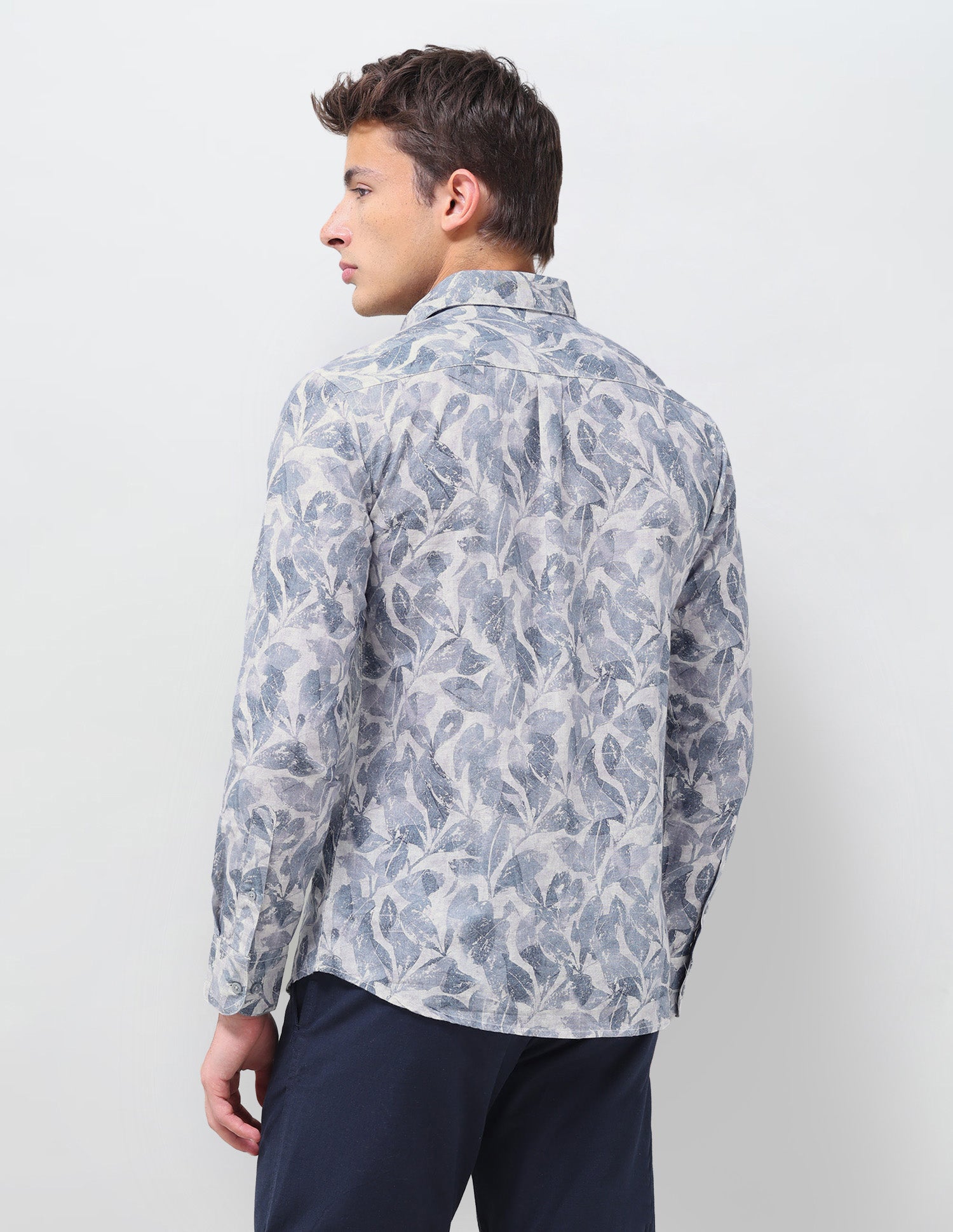 Tropical Printed Regular Fit Shirt Dark Navy - U.S. Polo Assn. India | Large