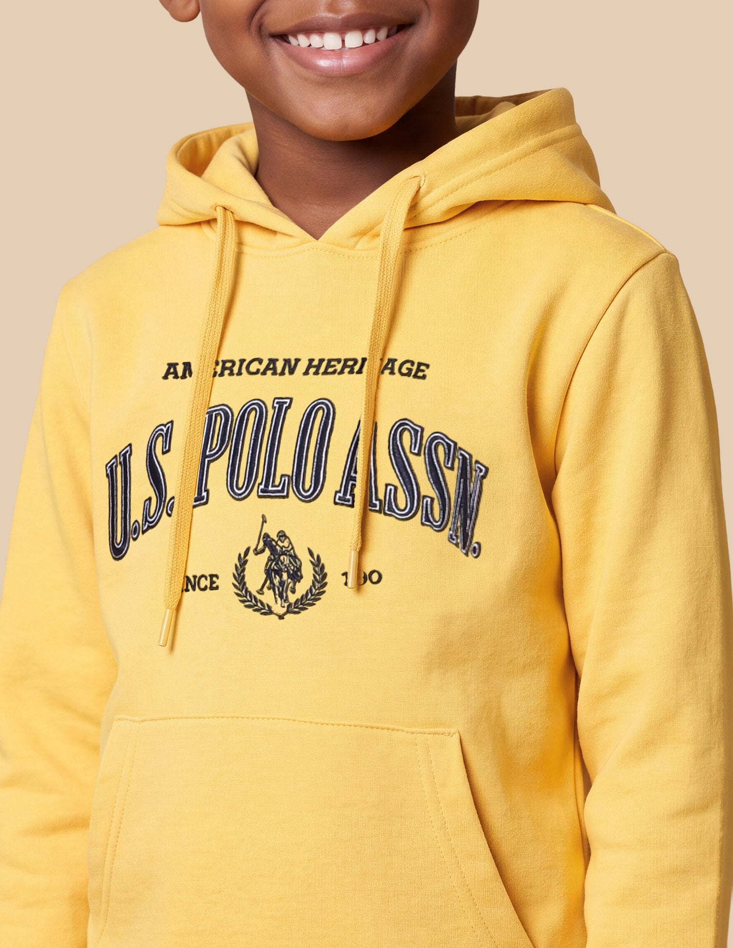 Brand Embroidered Regular Fit Sweatshirt Yellow - U.S. Polo Assn. India | Large