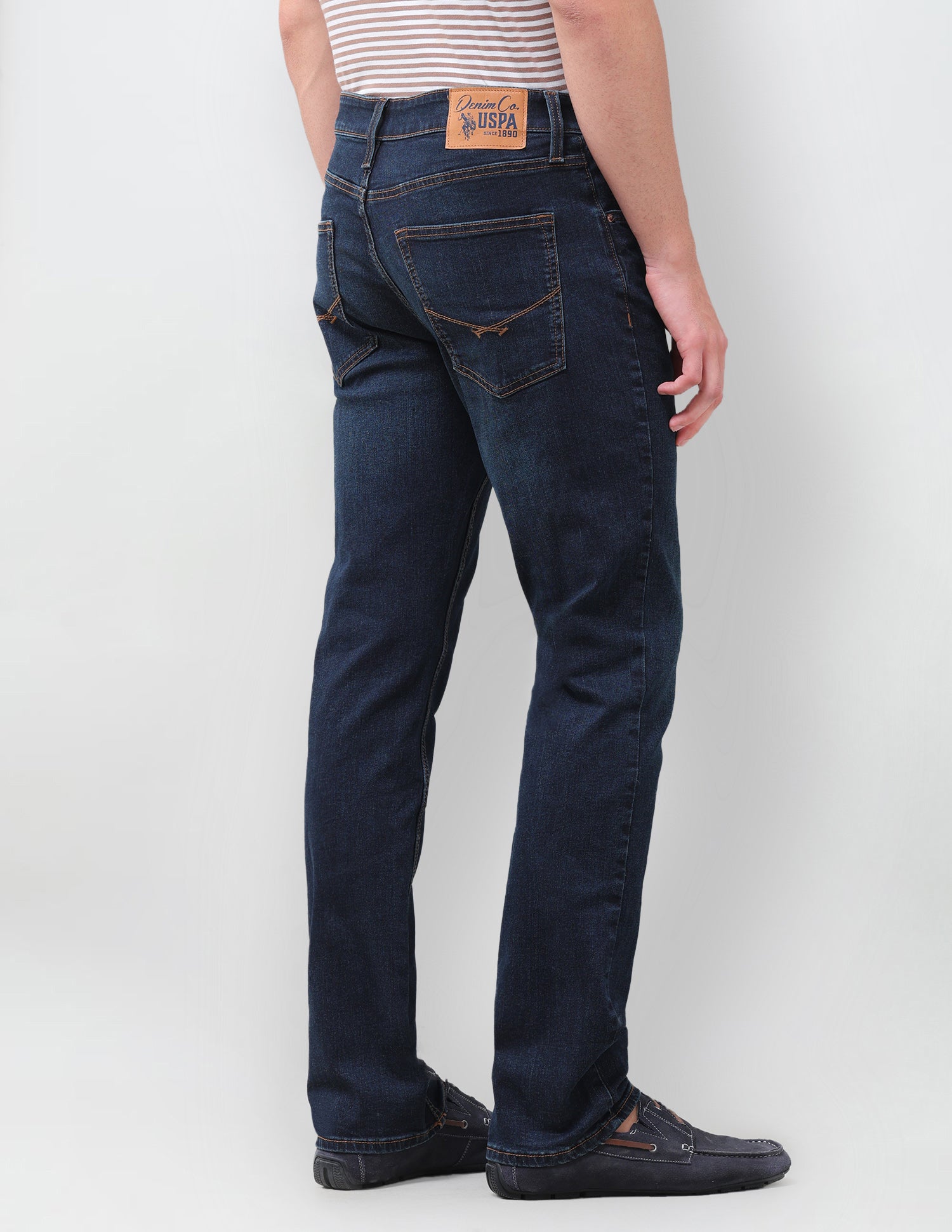 Harold Slim Straight Fit Blue Jeans Dark Indigo - U.S. Polo Assn. India | Large