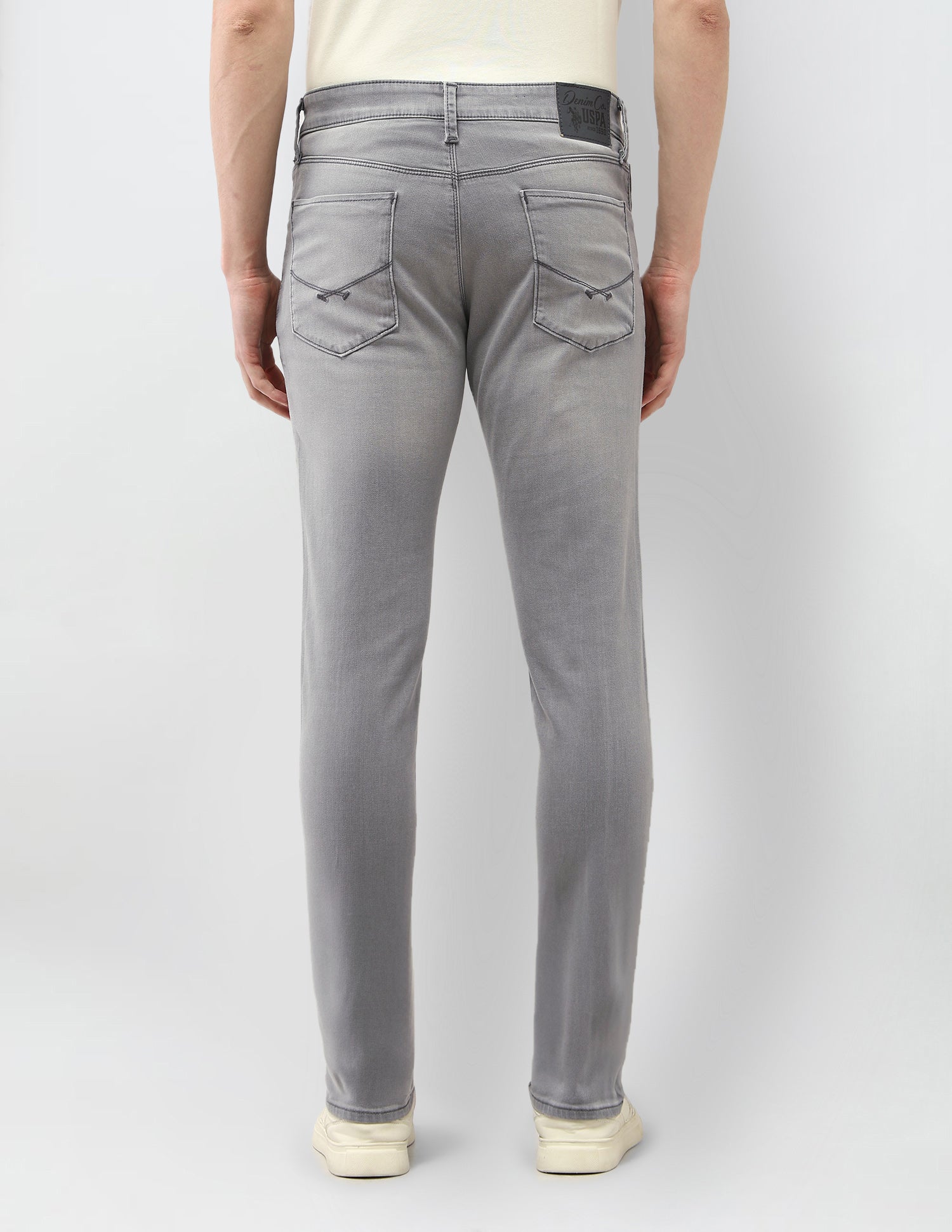 Brandon Slim Tapered Fit Light Washed Jeans Grey - U.S. Polo Assn. India | Large
