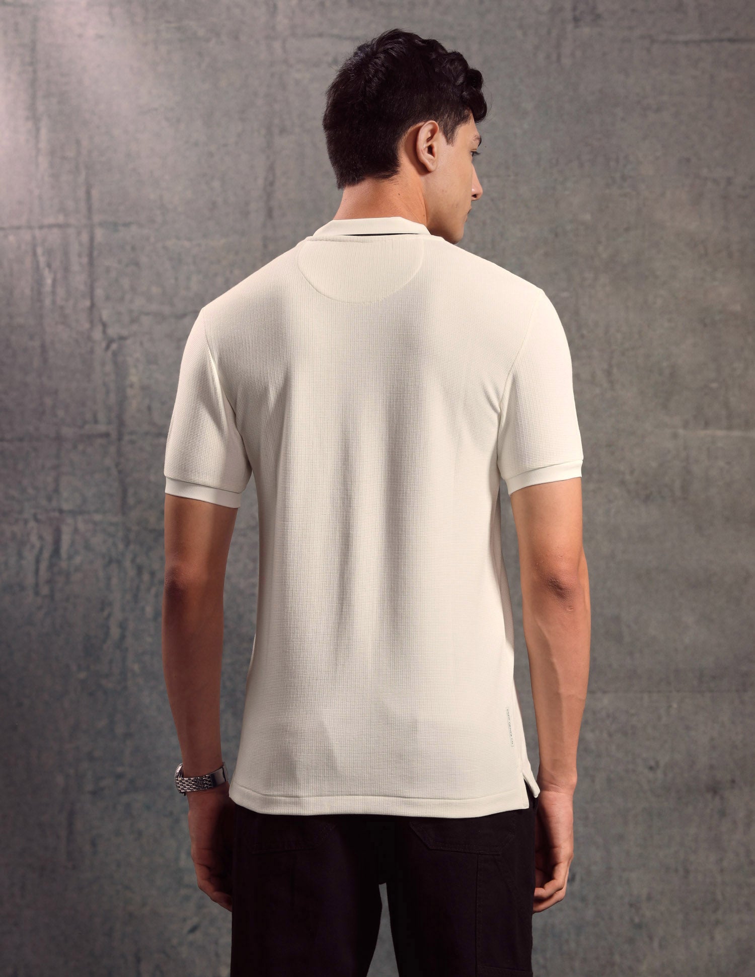 Textured Regular Fit Polo shirt Off White - U.S. POLO ASSN. | Large