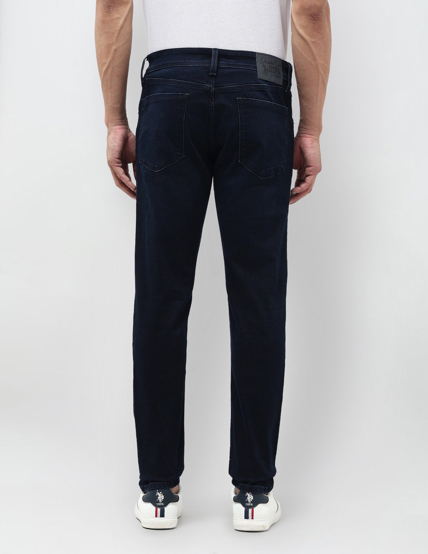 Brandon Slim Tapered Fit Blue Jeans Dark Blue - U.S. POLO ASSN. | Large