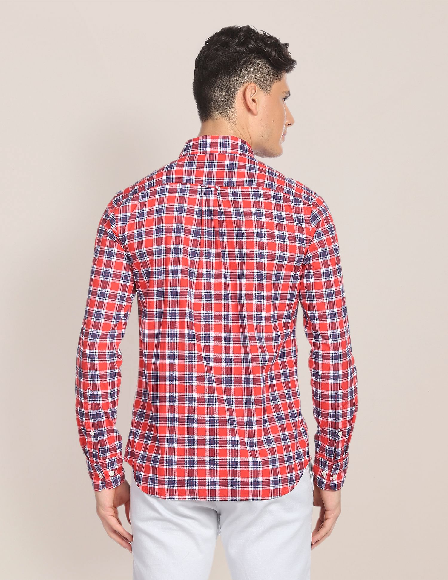 Tartan Twill Tailored Shirt Red - U.S. POLO ASSN. | Large