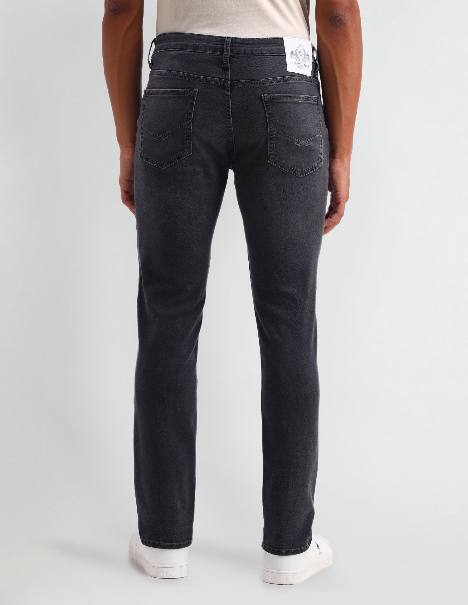 Brandon Slim Tapered Fit Grey Jeans Grey - U.S. Polo Assn. India | Large