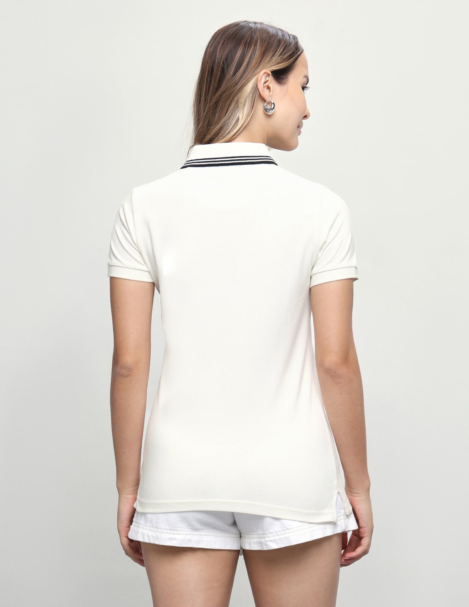 Solid Regular Fit Polo Shirt Off White - U.S. Polo Assn. India | Large