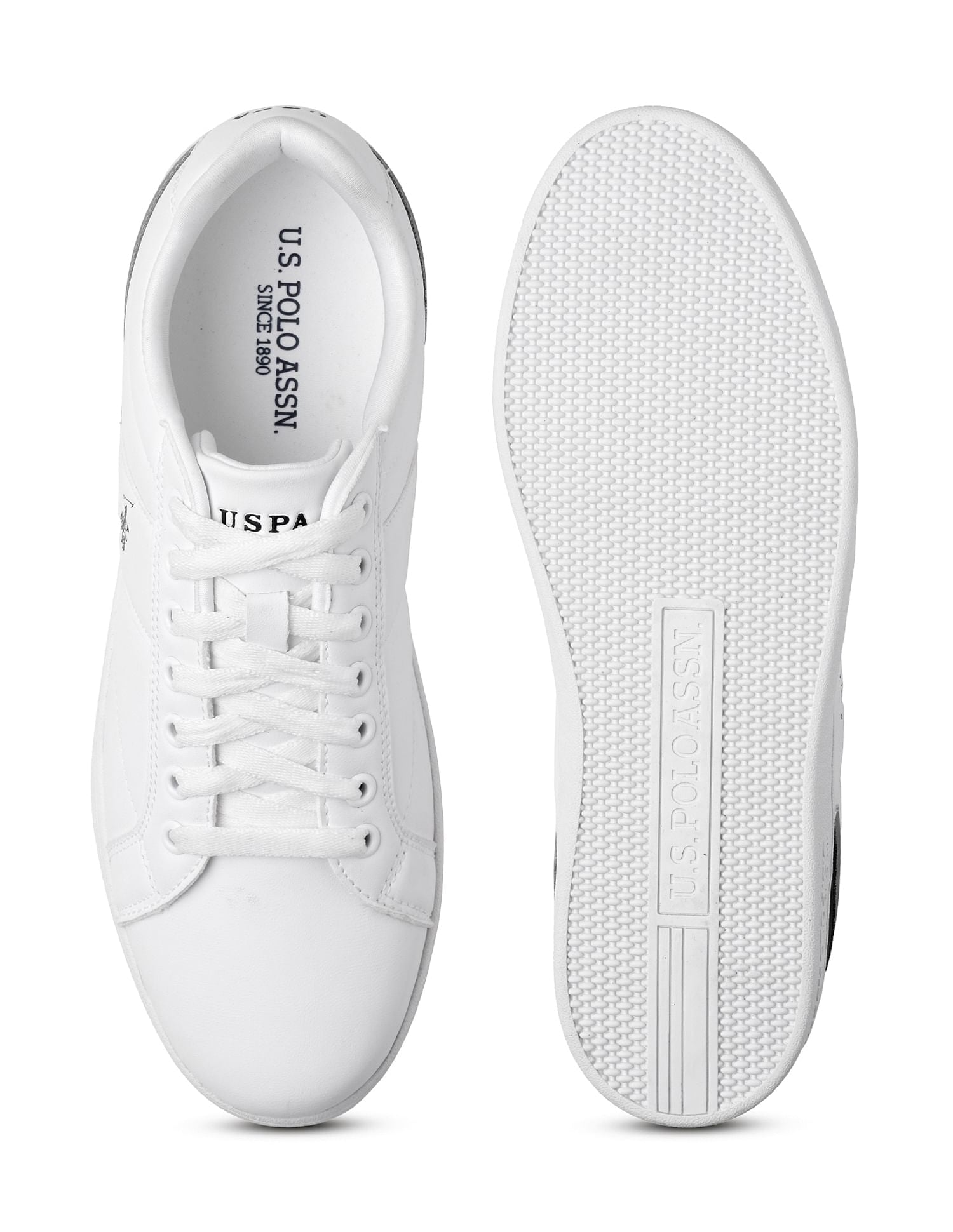 Vince Solid Casual Sneakers White - U.S. POLO ASSN. | Large