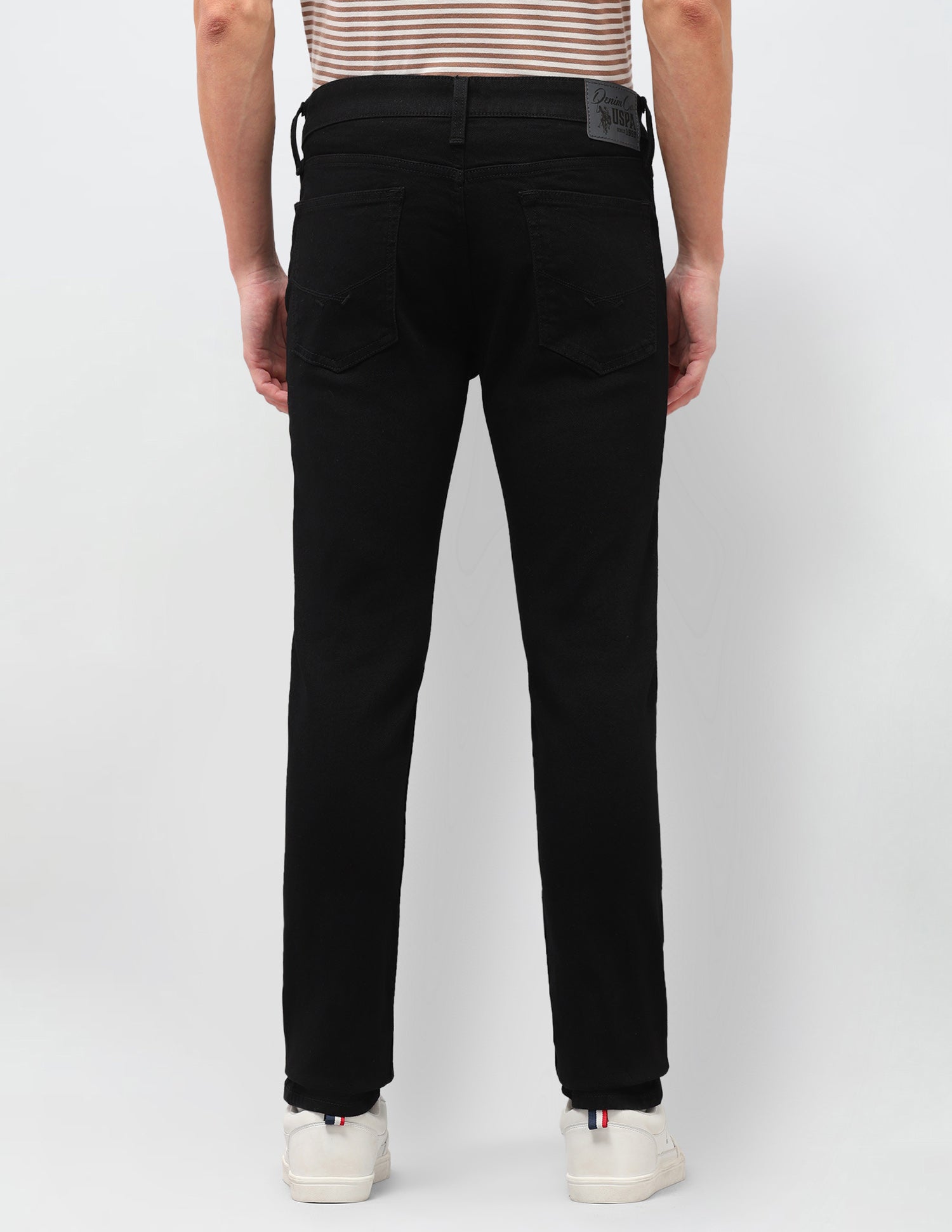 Regallo Skinny Fit Black Jeans Black - U.S. Polo Assn. India | Large