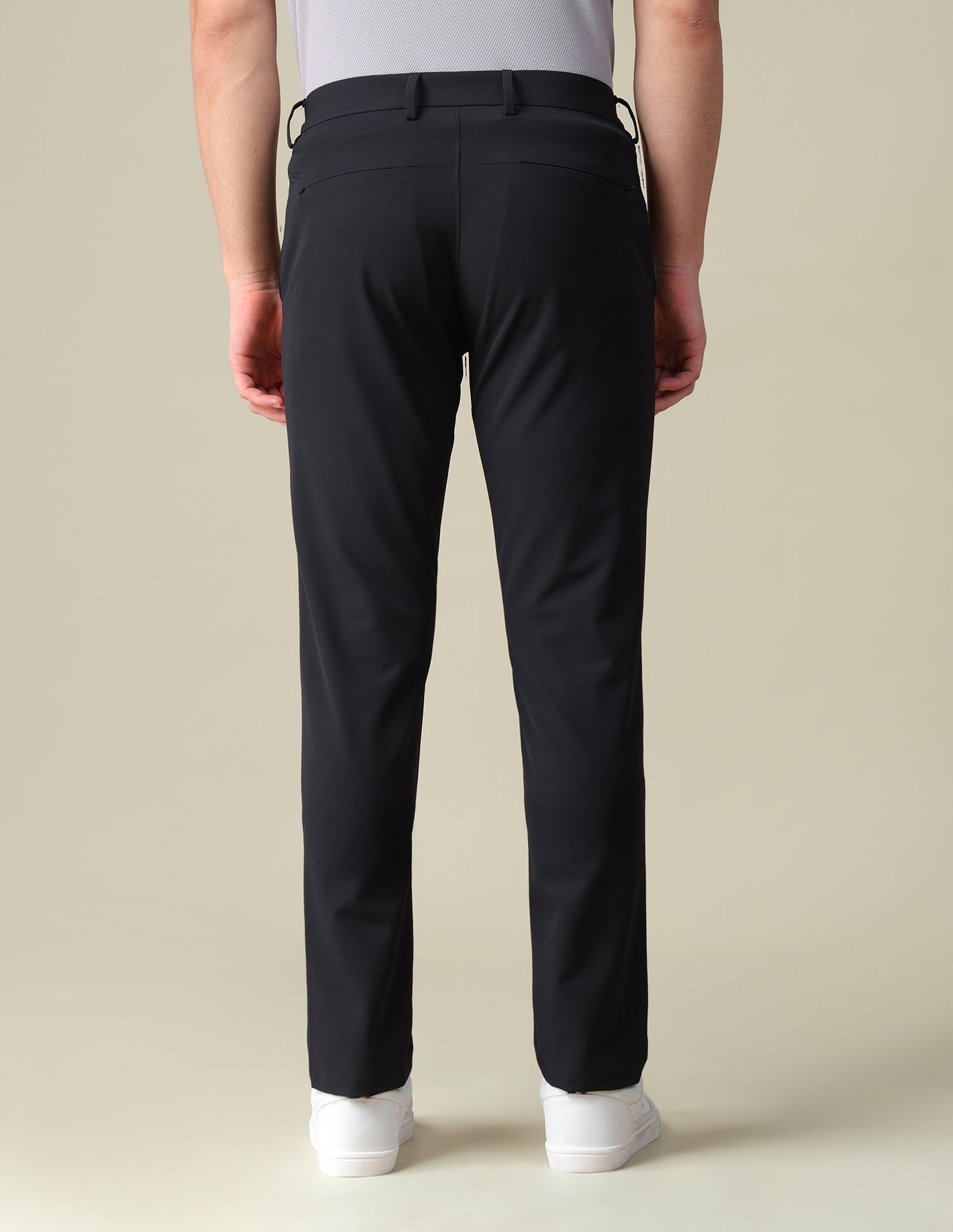 Denver Slim Fit Mid Rise Trousers Black - U.S. Polo Assn. India | Large