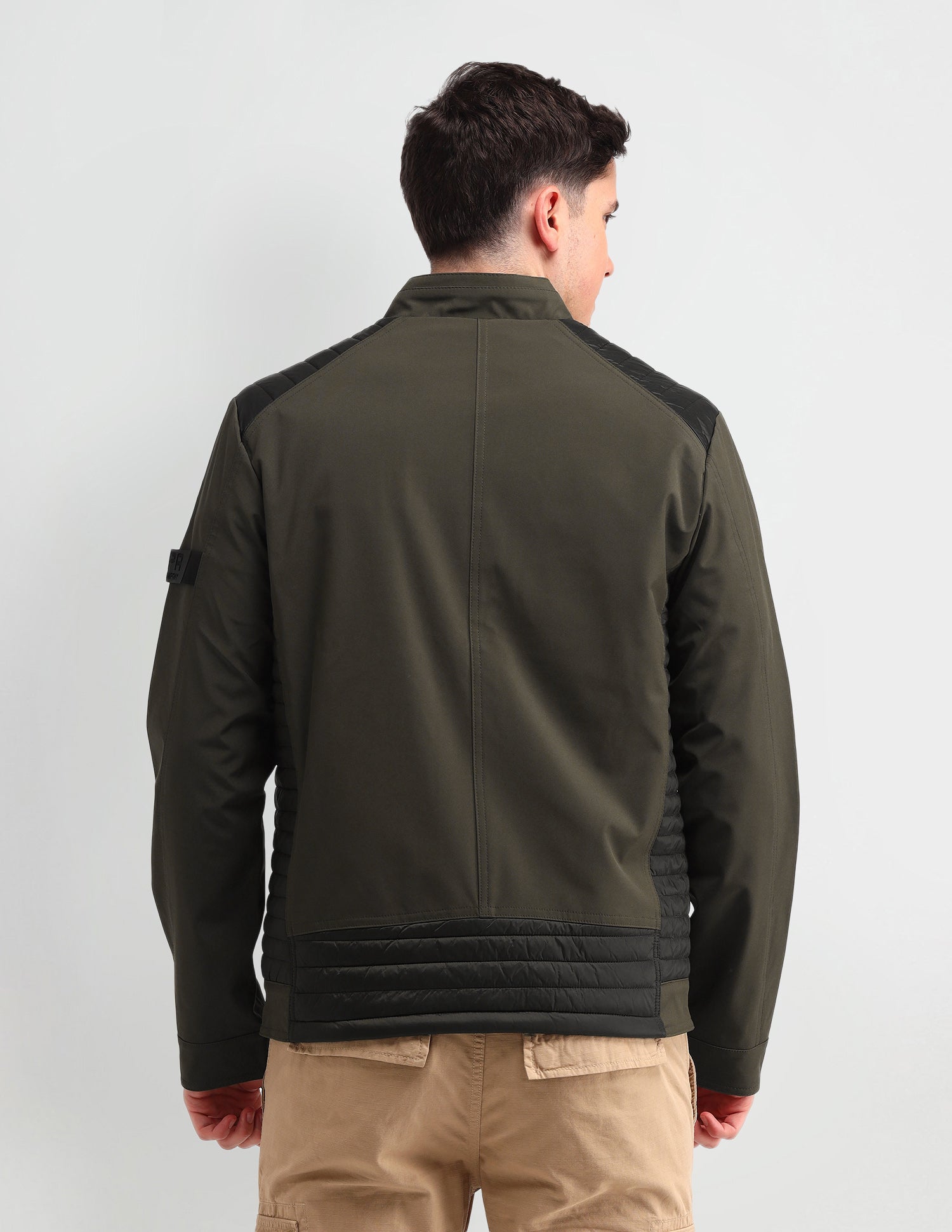 Colour Blocked Regular Fit Jacket Olive - U.S. POLO ASSN. | Large