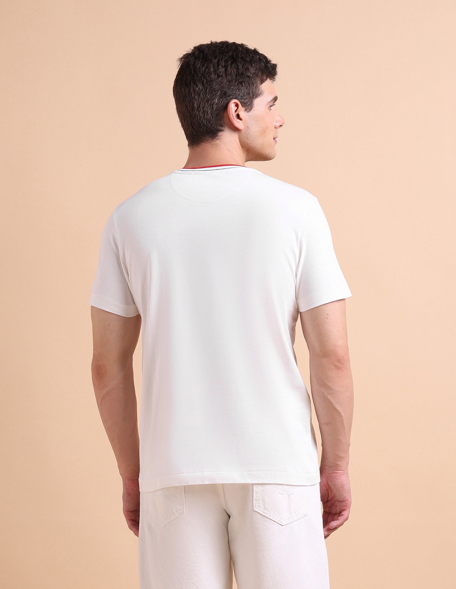 Pure Cotton Slim Fit T-Shirt Off White - U.S. POLO ASSN. | Large