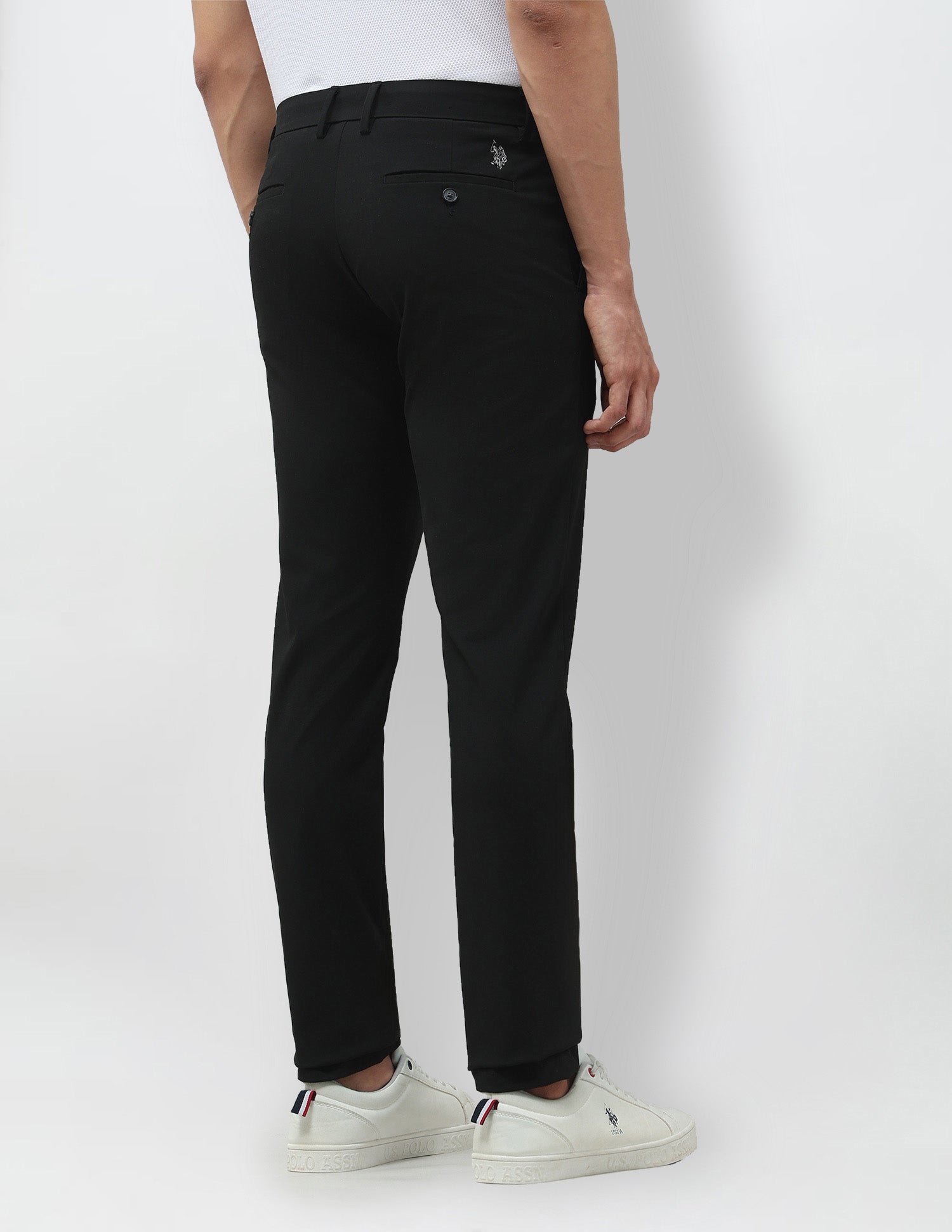 Mid Rise Satin Trousers Black - U.S. POLO ASSN. | Large