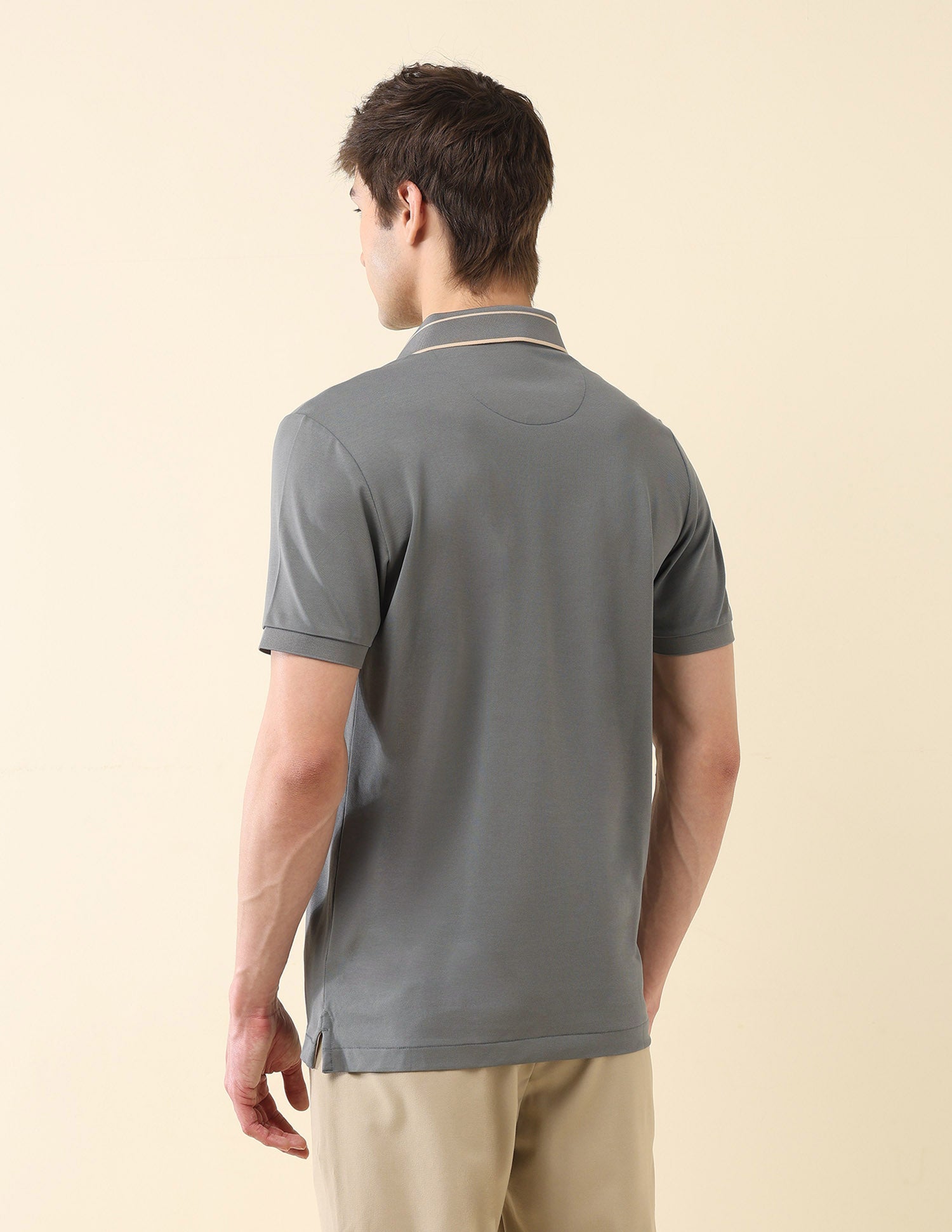 Solid Slim Fit Gentlemans Club Polo Shirt Light Green - U.S. Polo Assn. India | Large
