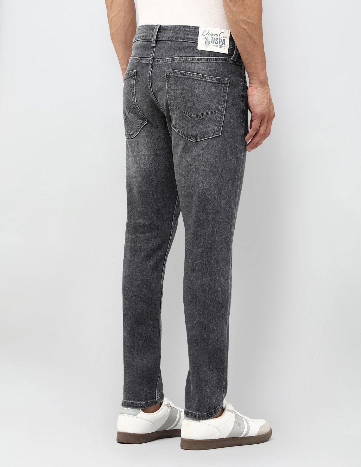 Henry Tapered Fit Grey Jeans Mid Grey Wash - U.S. POLO ASSN. | Large