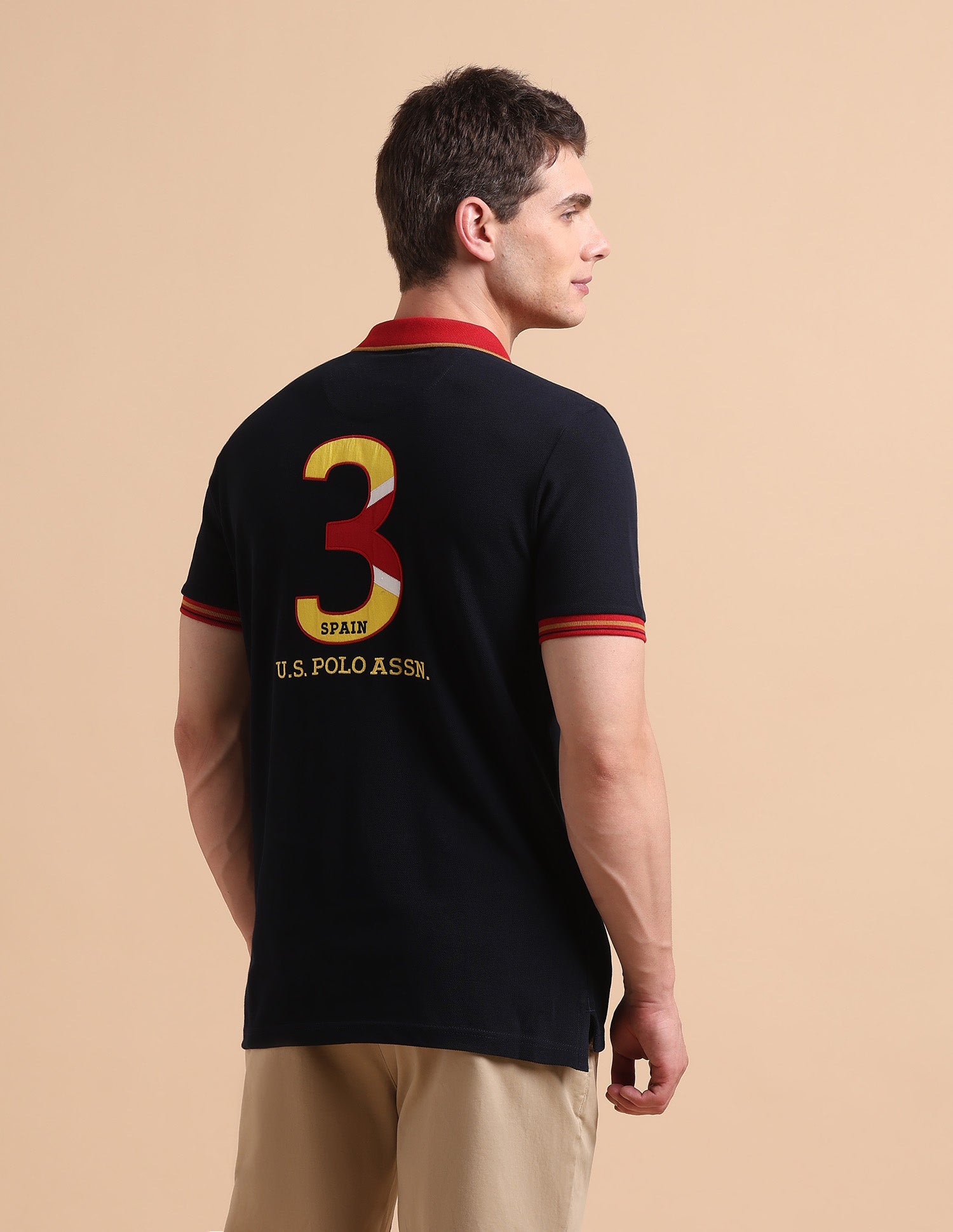 Slim Fit Iconic Number Polo Shirt Navy - U.S. POLO ASSN. | Large