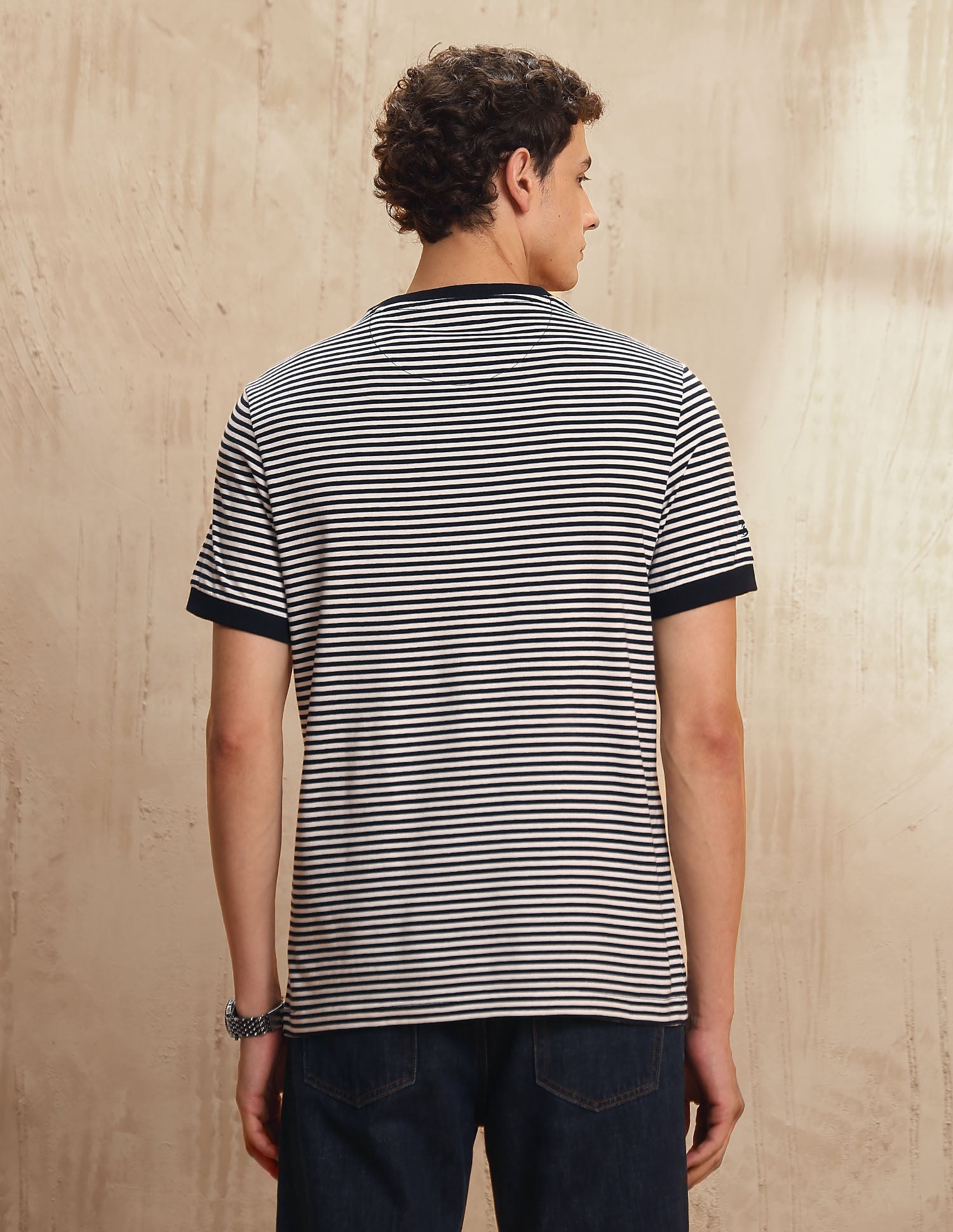 Horizontal Striped Legend Of Horseshoe T-Shirt Navy - U.S. POLO ASSN. | Large