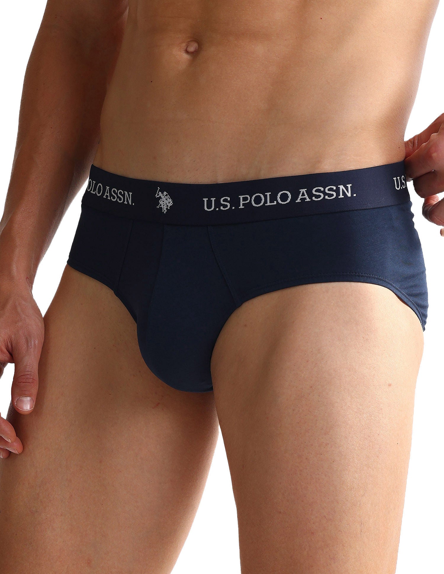 Elasticized Waist OEB09 Briefs - Pack Of 2 Camo Navy and Navy - U.S. POLO ASSN. | Large