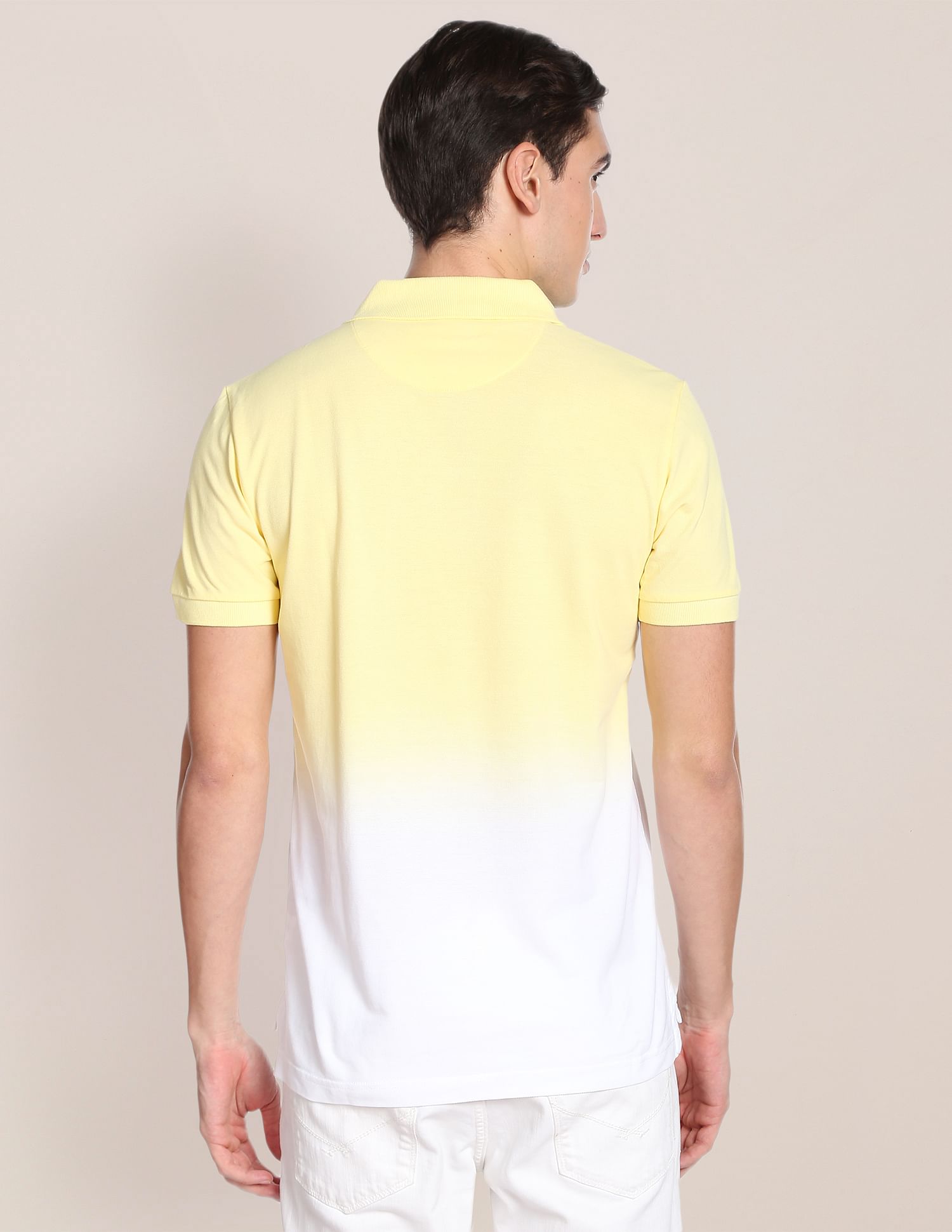 Ombre Cotton Polo Shirt Yellow - U.S. Polo Assn. India | Large