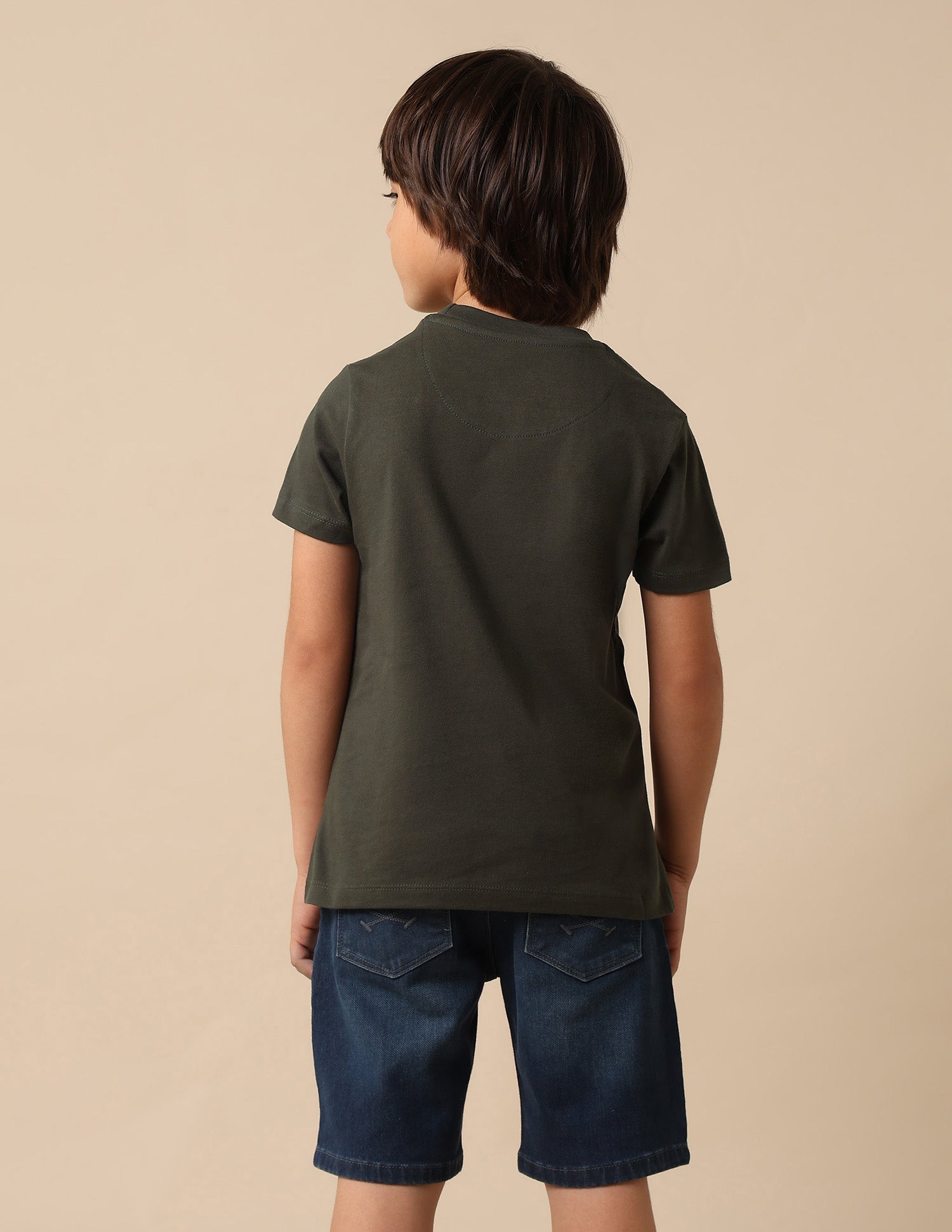 Boys Pure Cotton Regular Fit T Shirt Olive - U.S. POLO ASSN. | Large