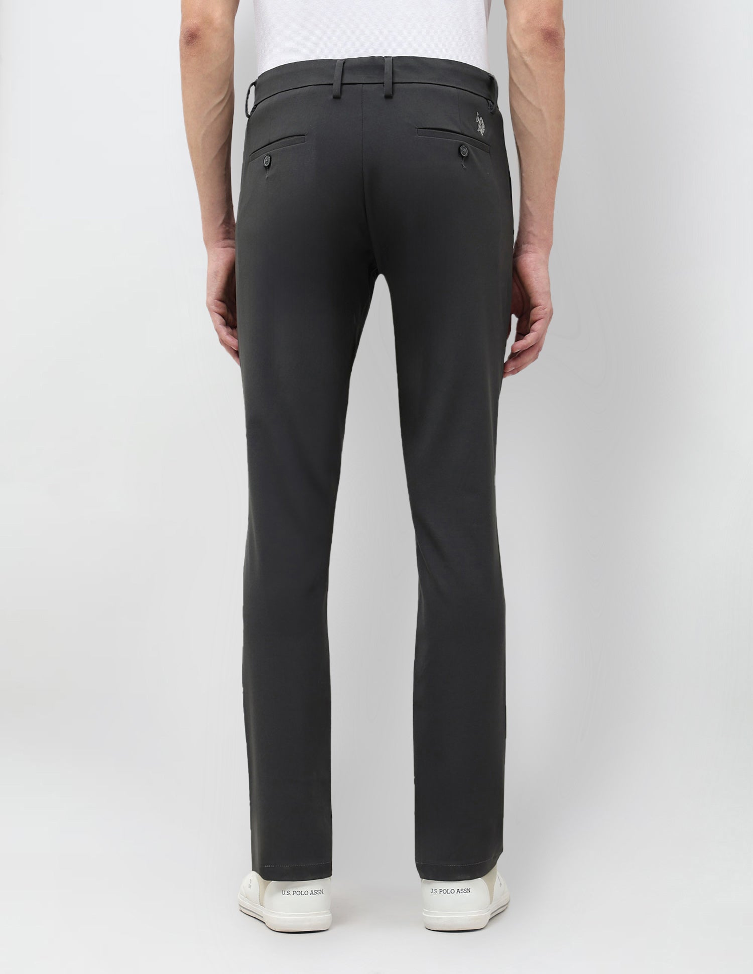 Twill Slim Fit Trousers Charcoal - U.S. POLO ASSN. | Large